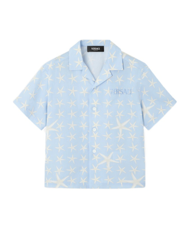 VERSACE STAR-PRINT SHORT-SLEEVE SHIRT 