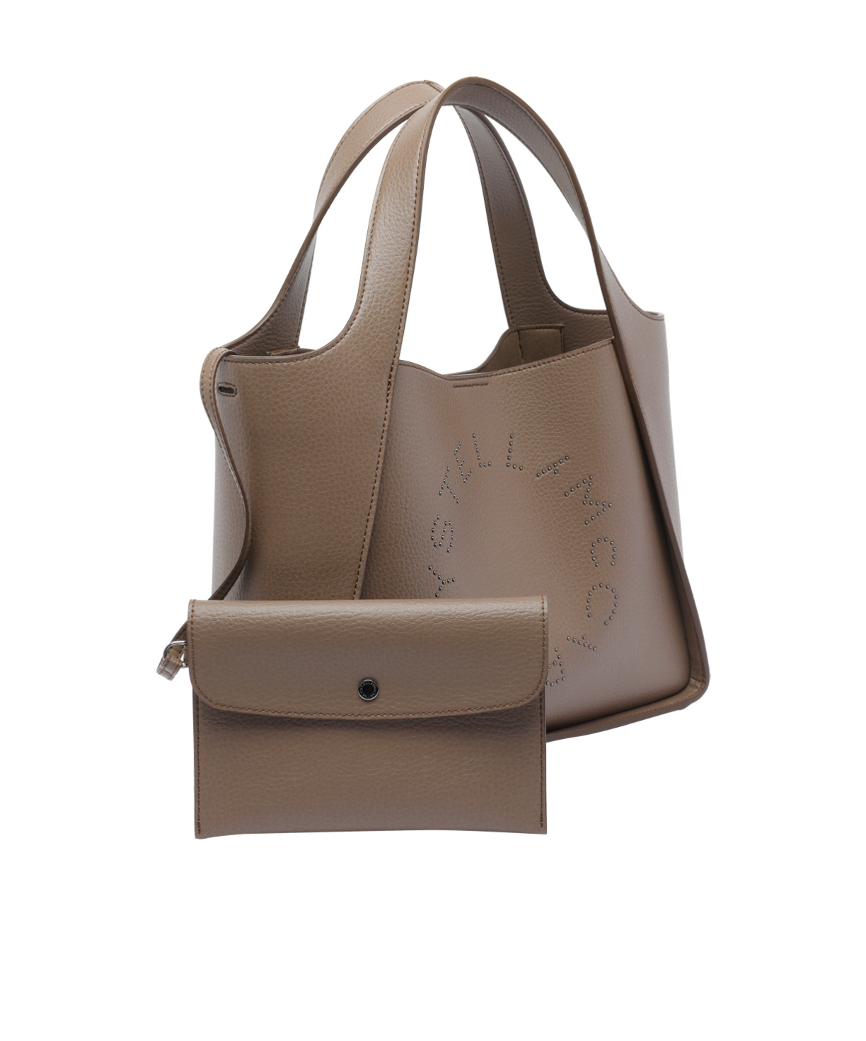 Stella Mccartney Double Handle Shoulder Bag In Brown