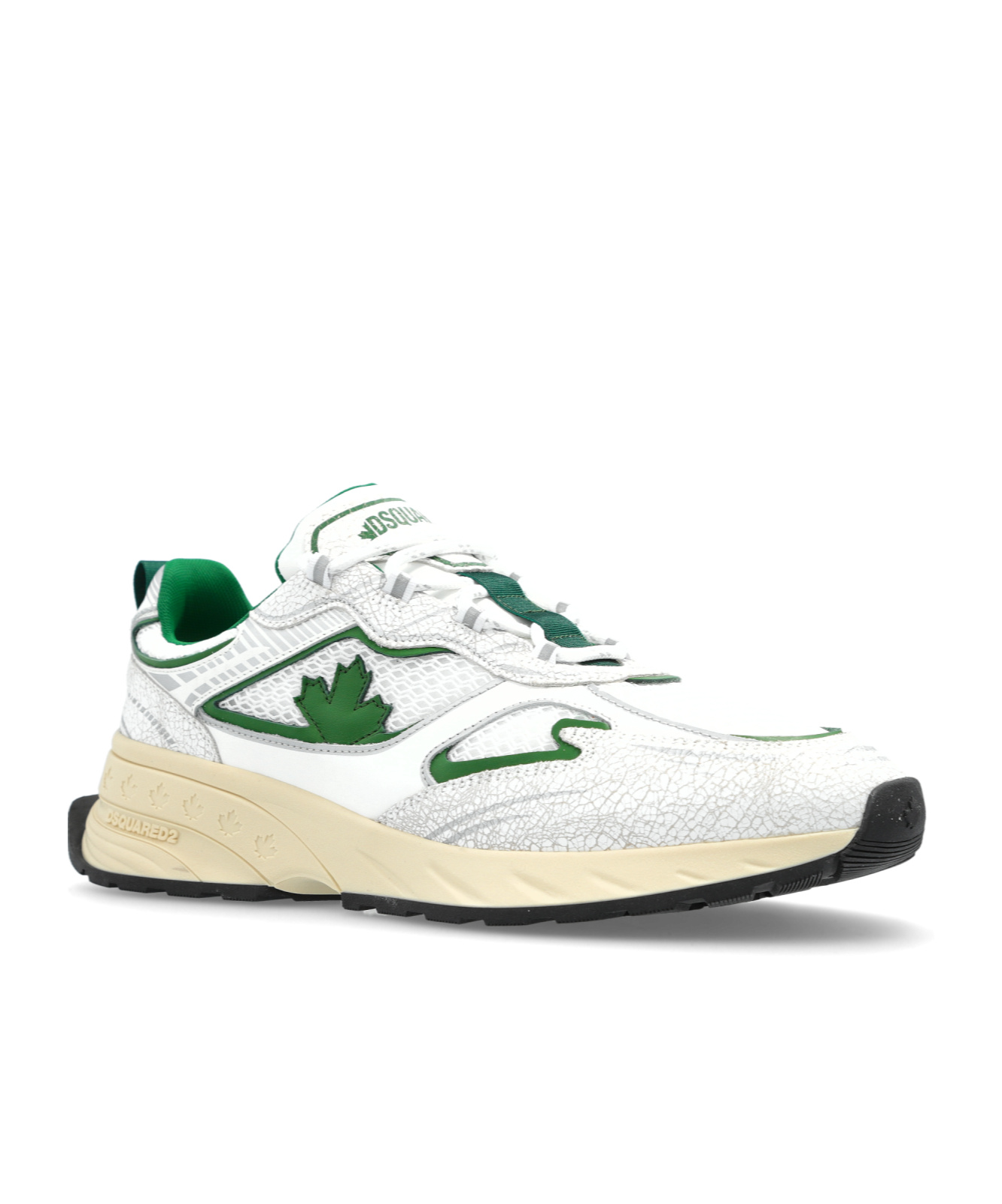 Dsquared2 Leaf-detail Sneakers In White