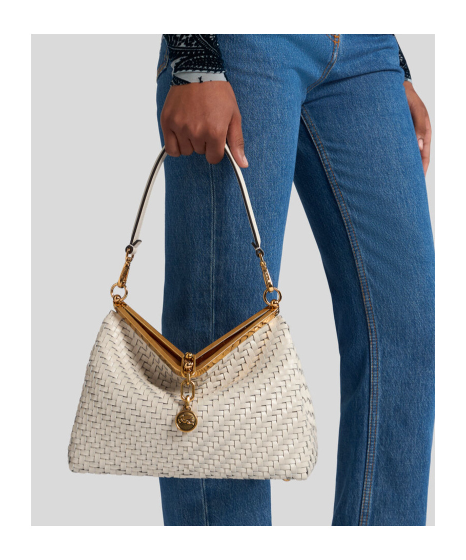 Etro Medium Vela Shoulder Bag In Nude