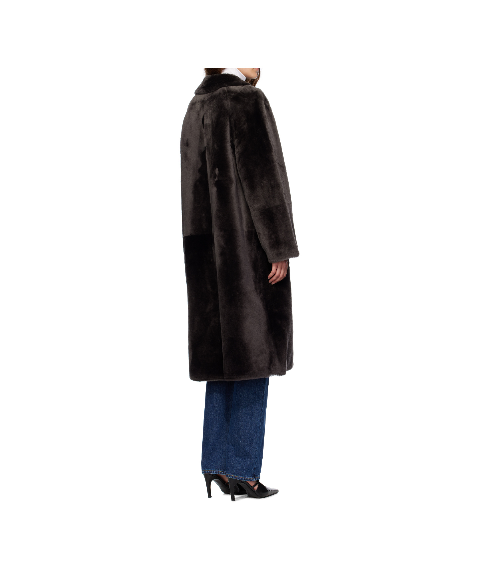 Yves Salomon Fur Coat In Brown