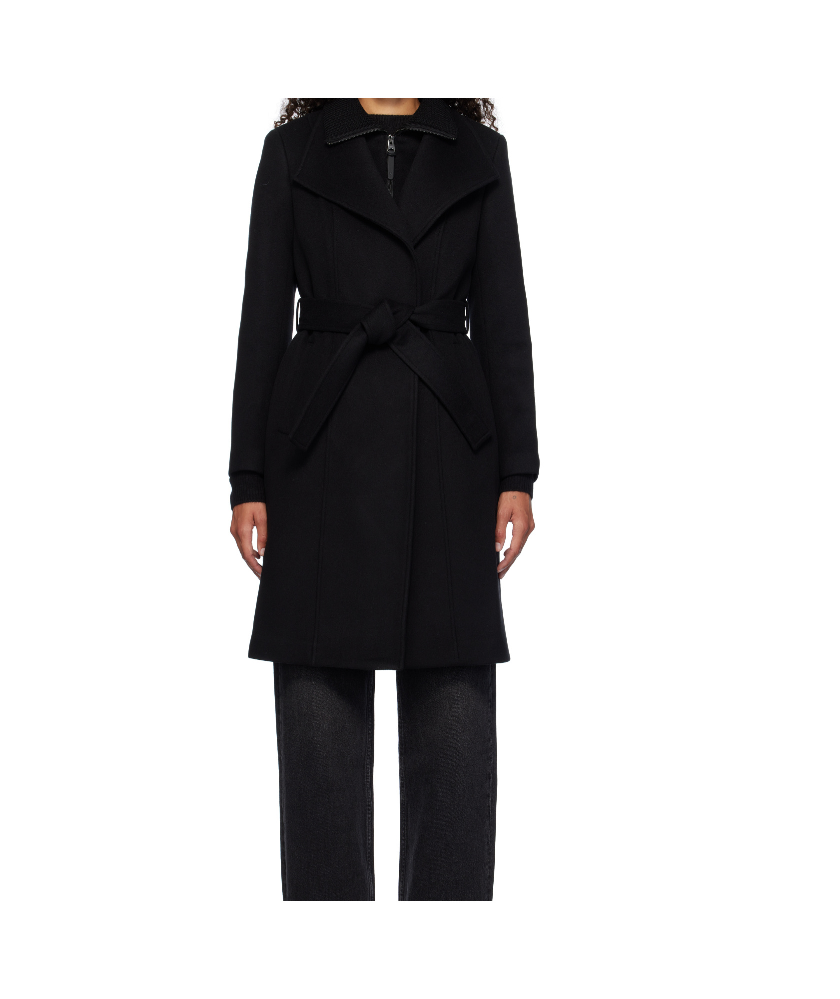 Mackage Long-sleeved Coat In Black