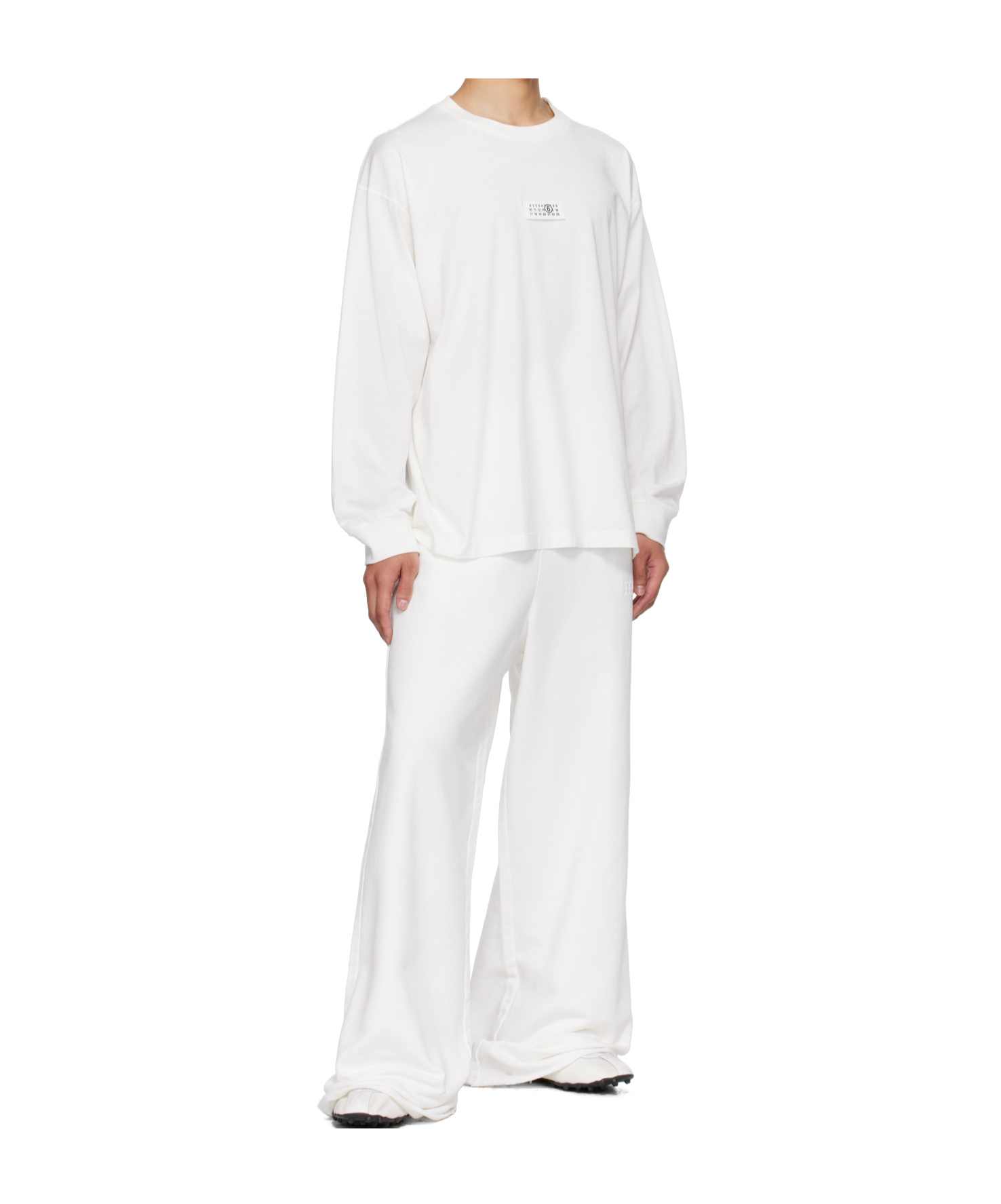 Mm6 Maison Margiela Drawstring Sweatpants In White