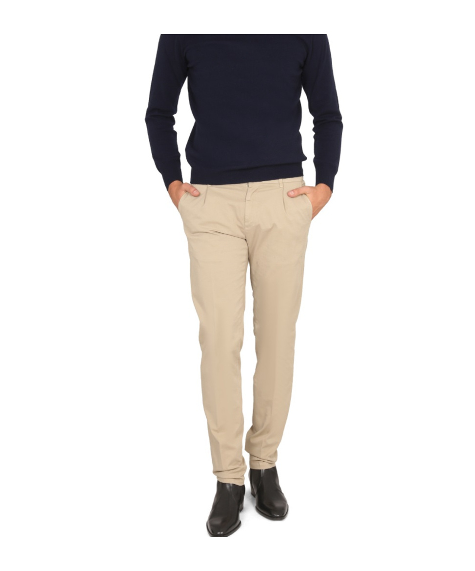 ASPESI PLEAT-DETAIL STRAIGHT-LEG TROUSERS