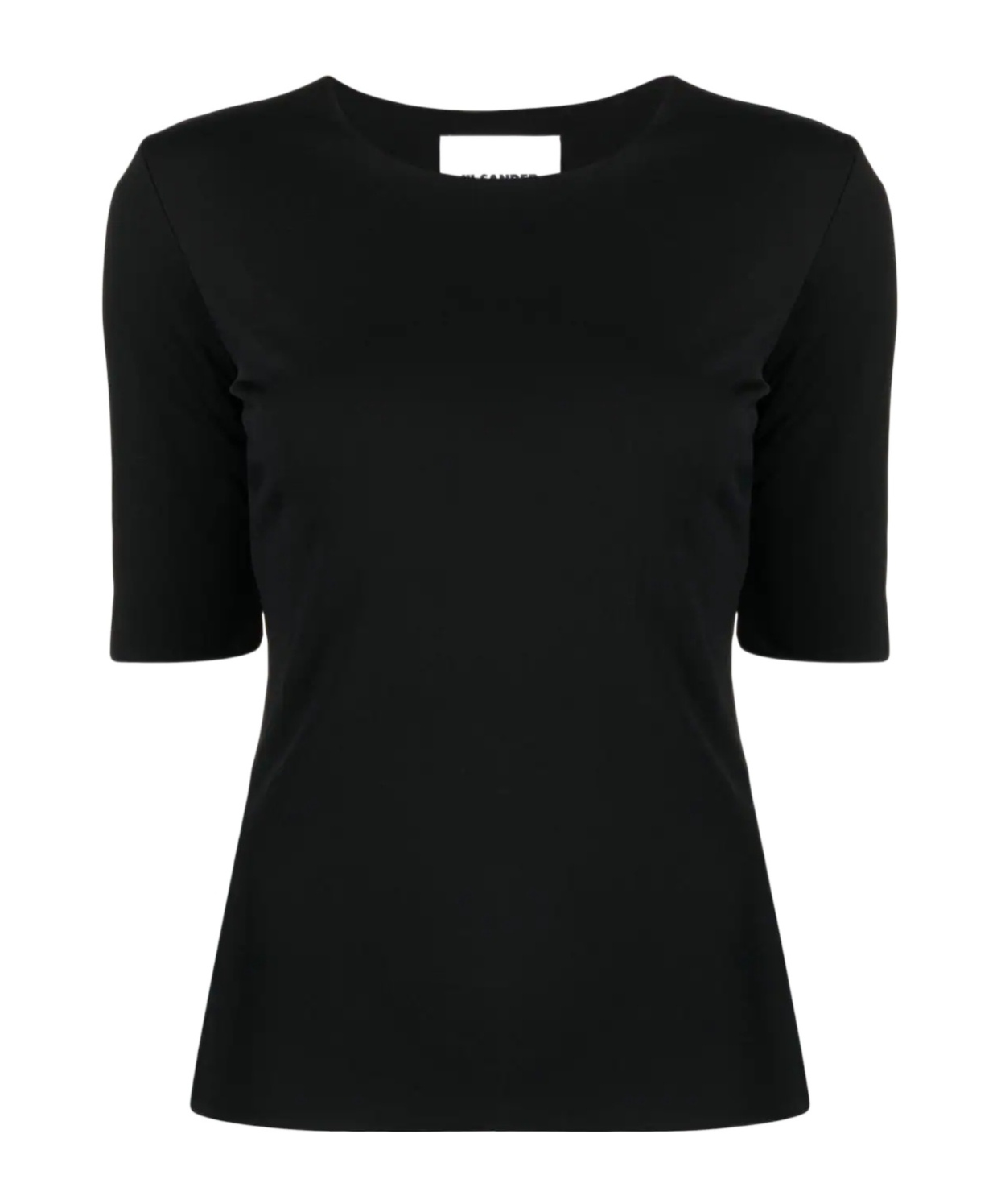 Jil Sander Round Neck Short-sleeved T-shirt In Black