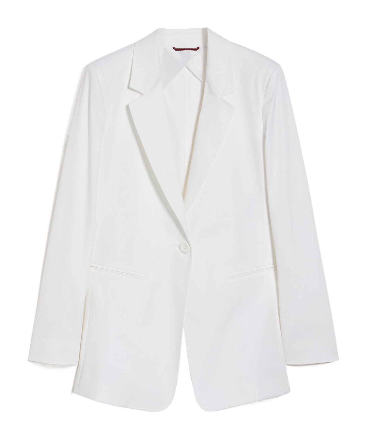 Max Mara Single-breasted Casual Jacket In White