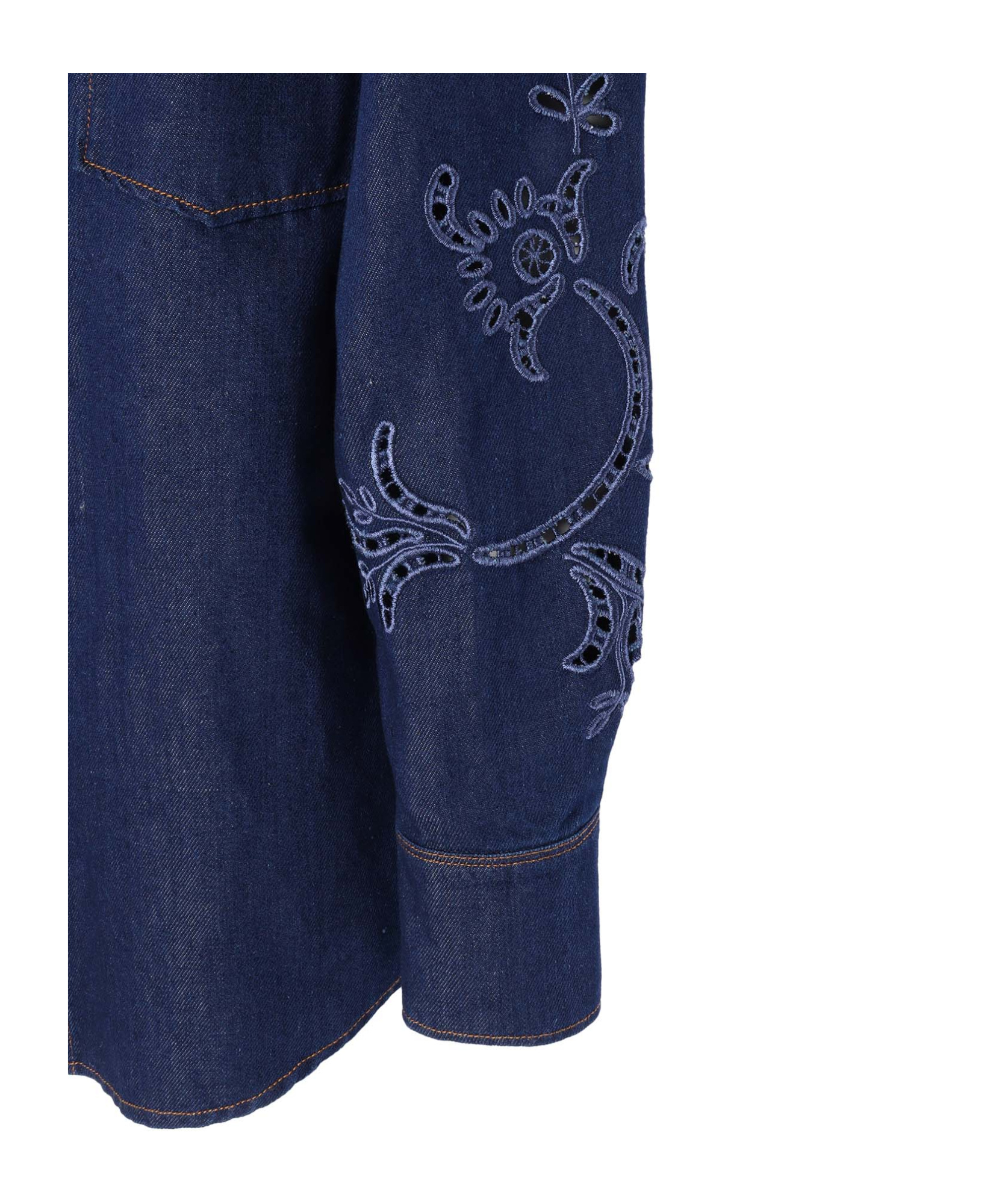 Forte Forte Dark Blue Denim Shirt In Blue