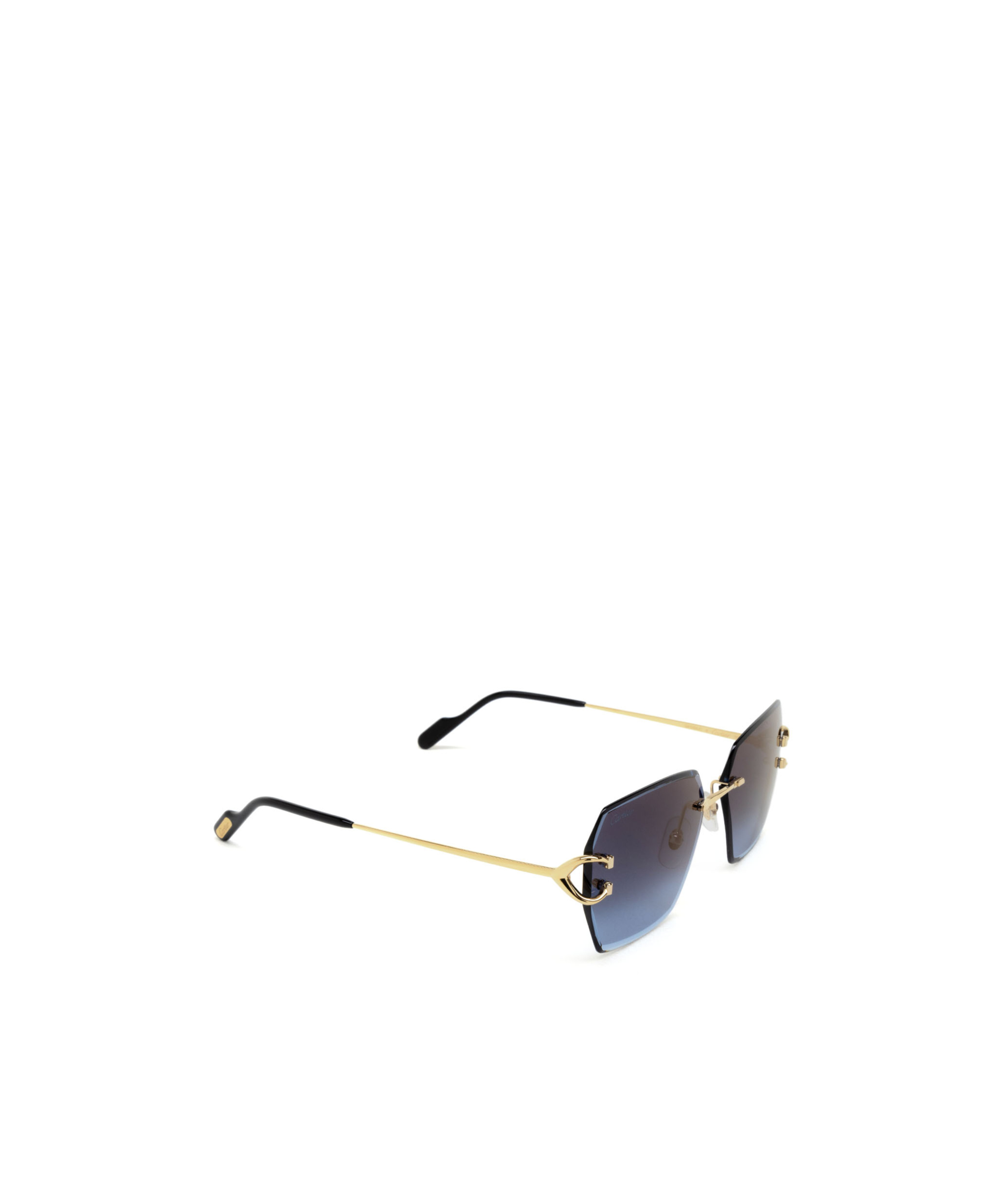 Cartier Logo Logo Sunglasses In Blue
