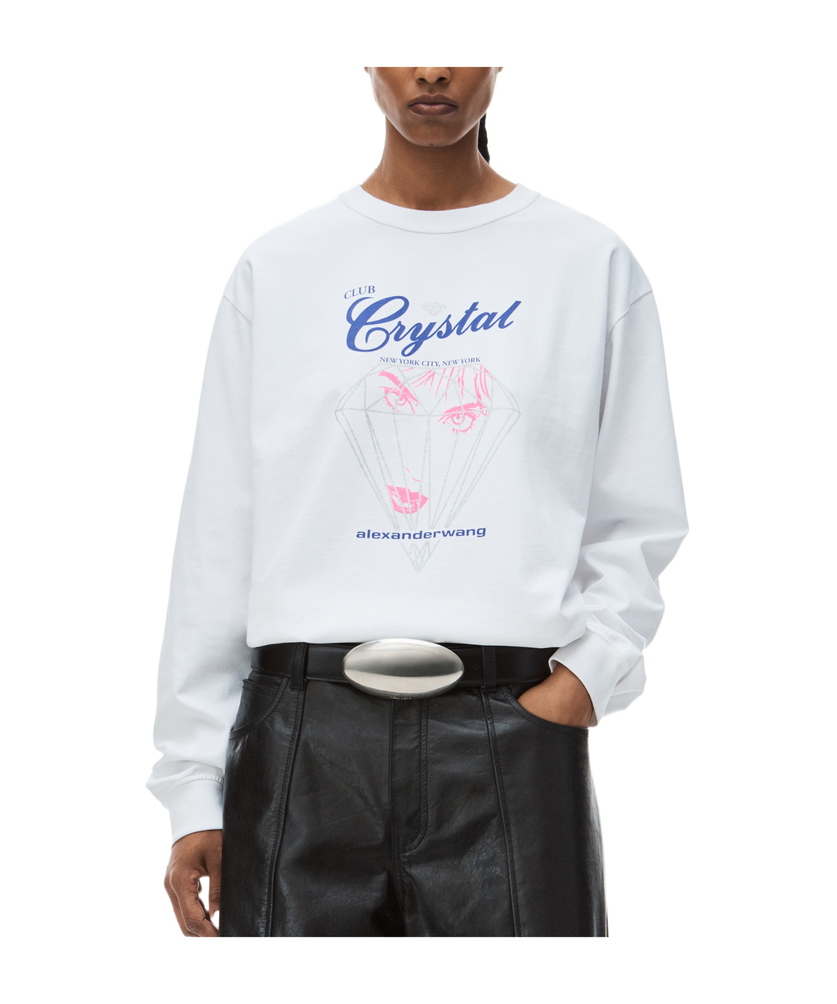 Alexander Wang Oberteil Aus Baumwoll-jersey Mit Print In White