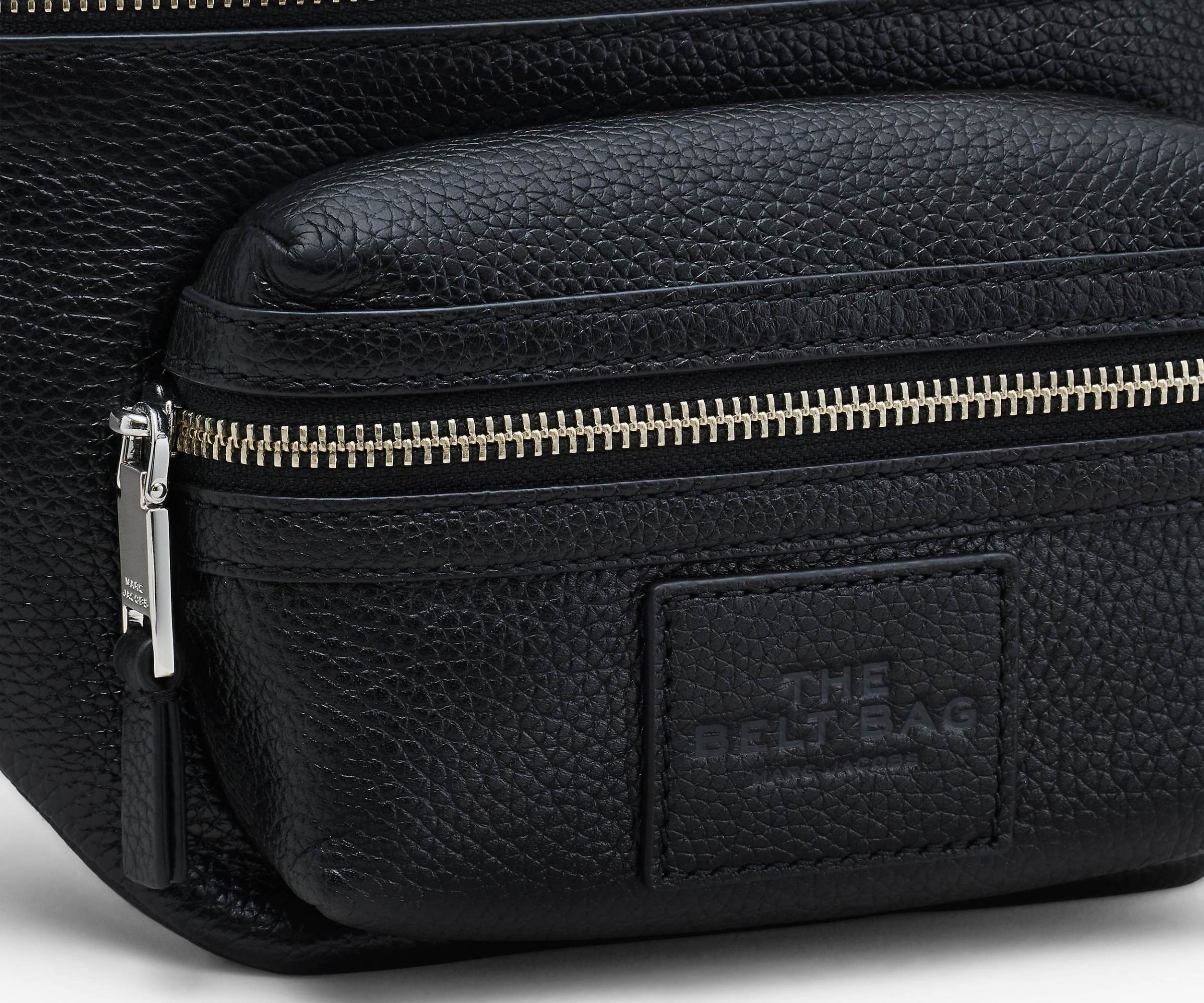 Marc Jacobs Logo-appliqué Leather Belt Bag In Black