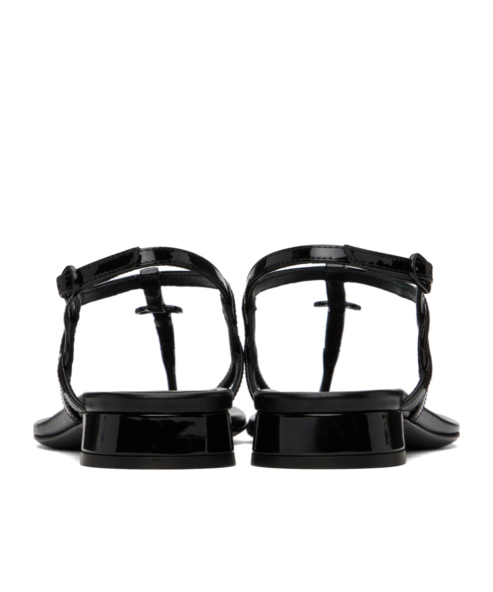 Valentino Garavani Black Vlogo Signature Sandals