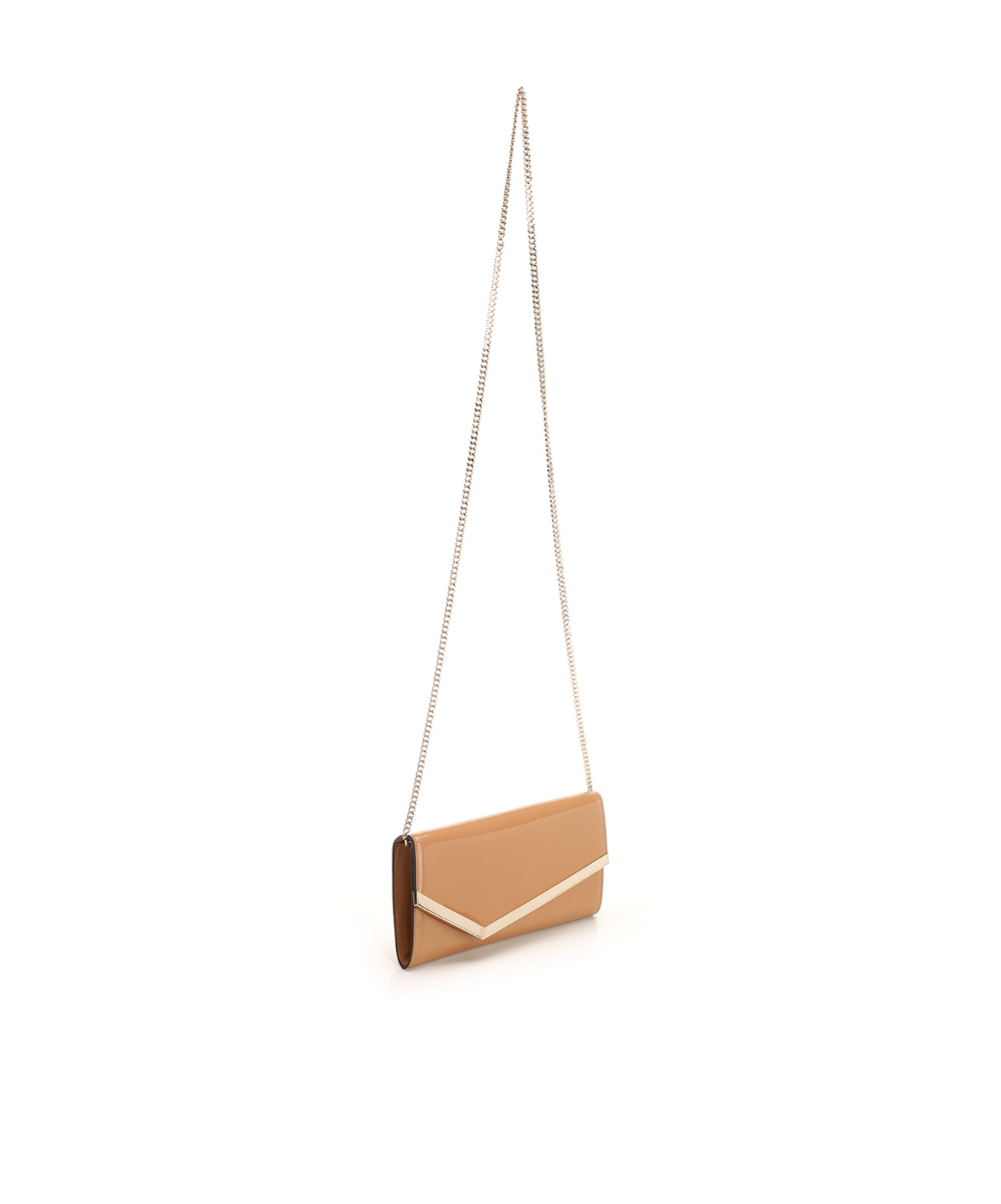 Jimmy Choo Chain Linked Clutch Bag In Nude