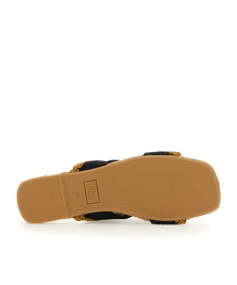 Castaã±er Braided Sole Espadrilles Open Toe In Black