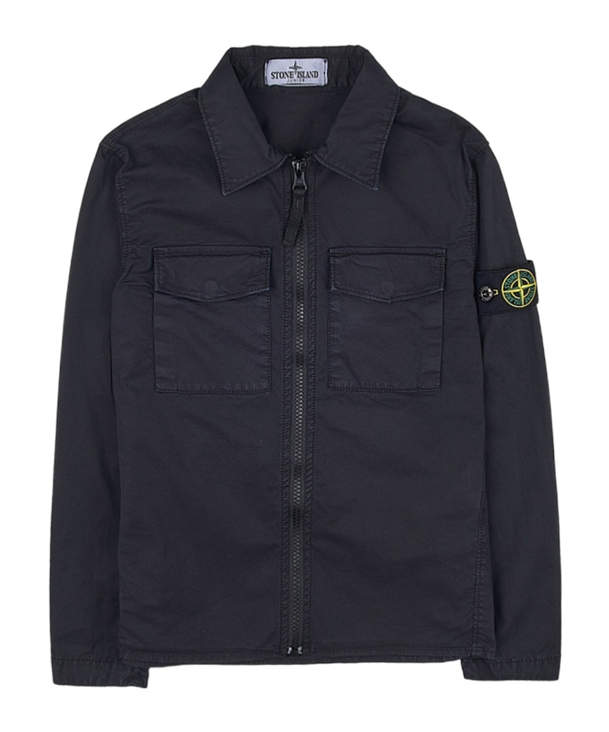 Stone Island Long-sleeved Jacket In Black