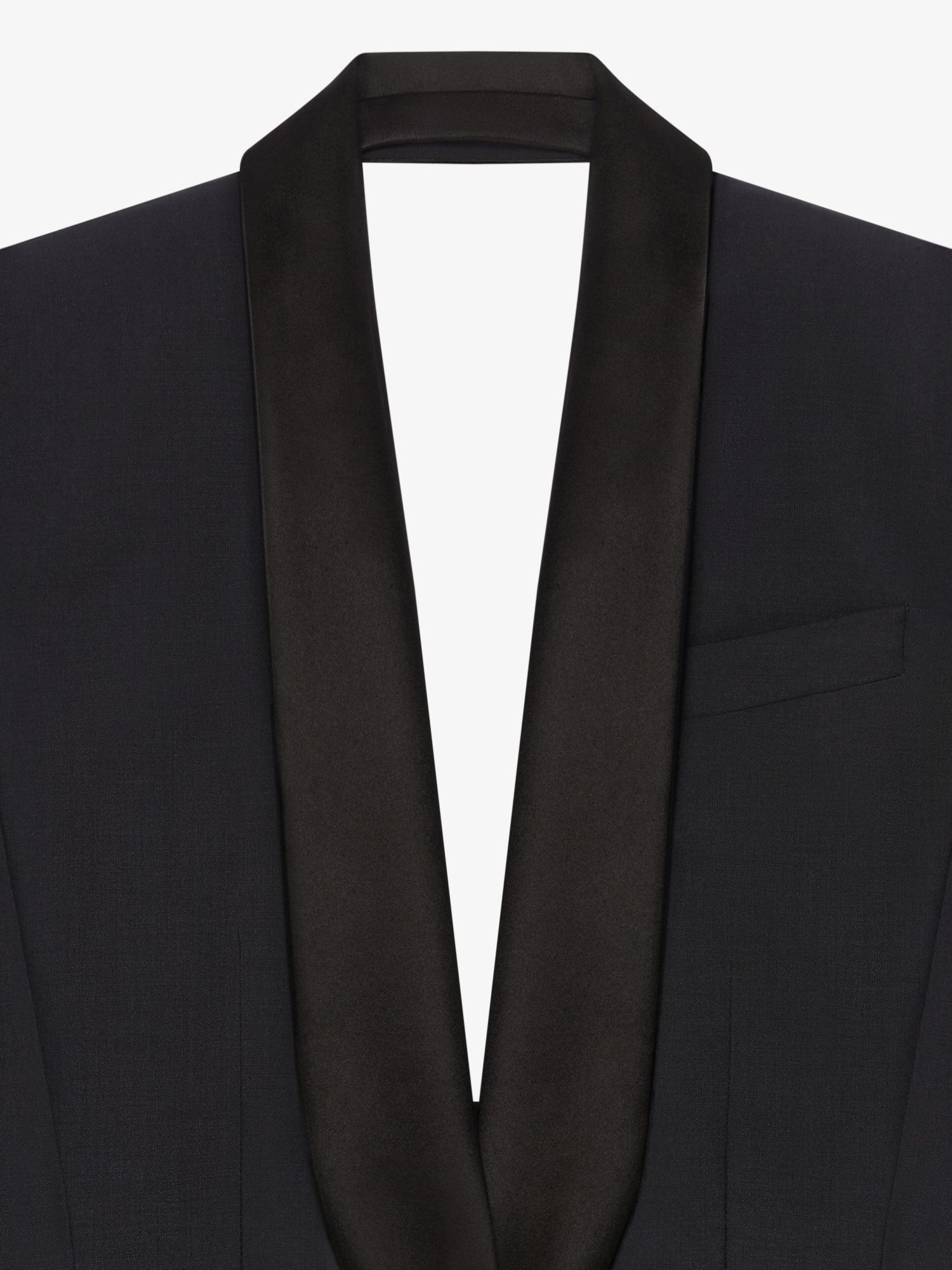 Givenchy Wool-mohair Draped Blazer In Black