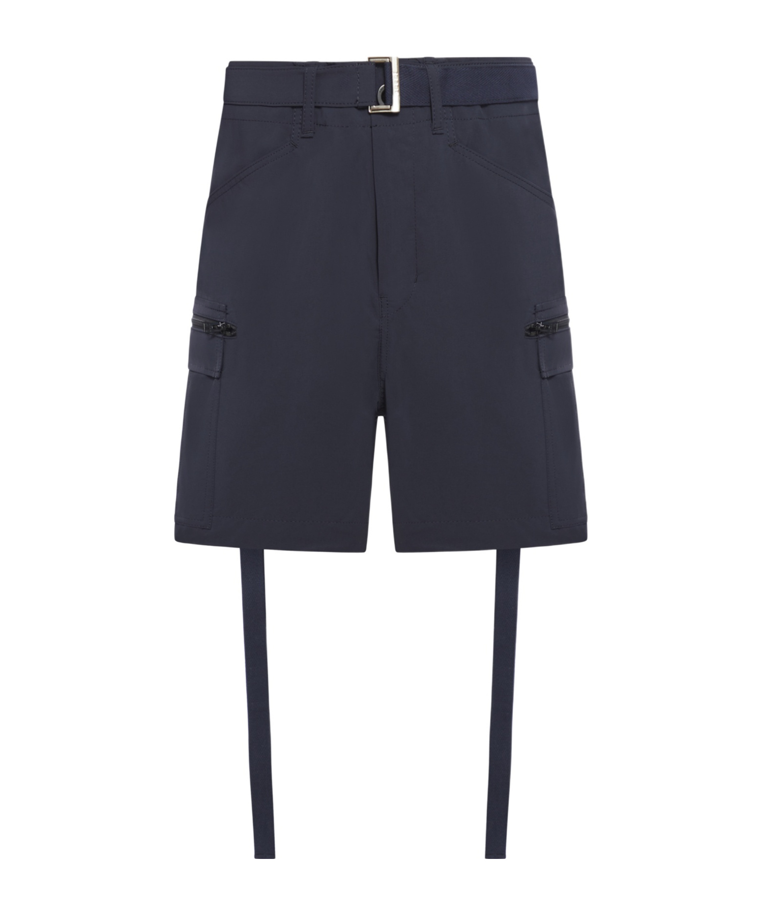 Sacai Strap-detailing Belted Cargo Shorts In Black