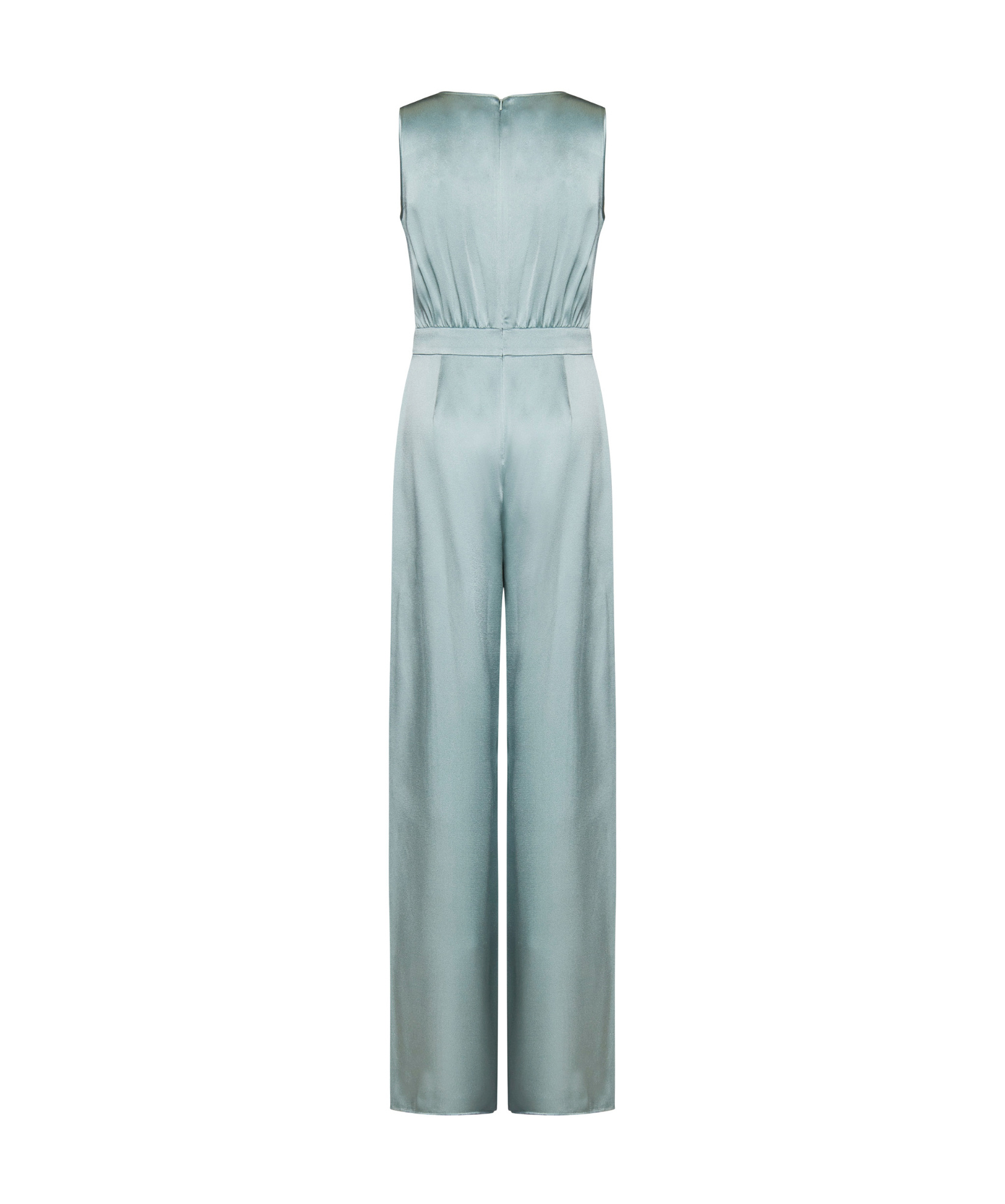 Max Mara Envers Satin Jumpsuit In Gray