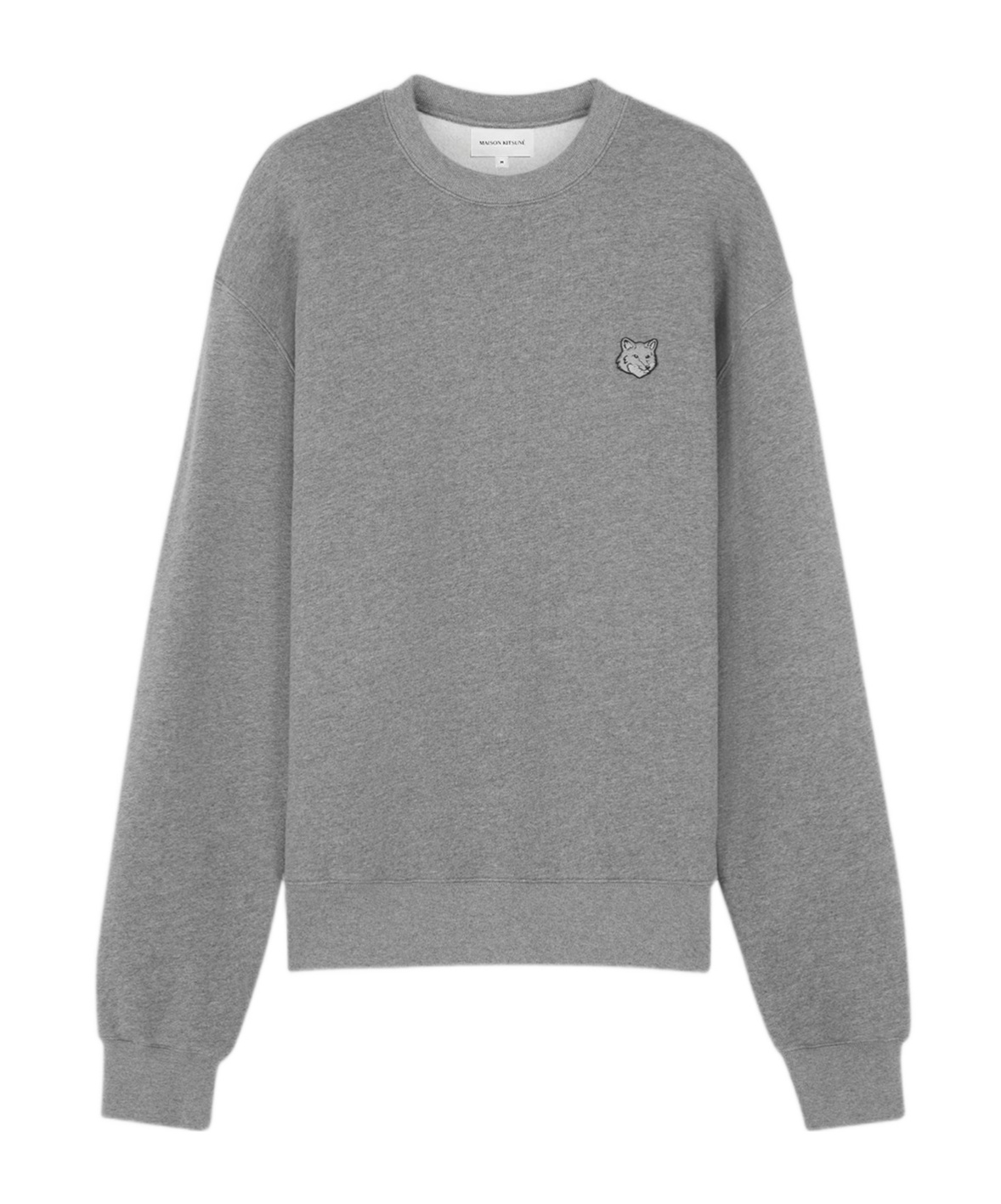 Maison Kitsuné Gray Bold Fox Head Patch Oversize Sweatshirt In Gray