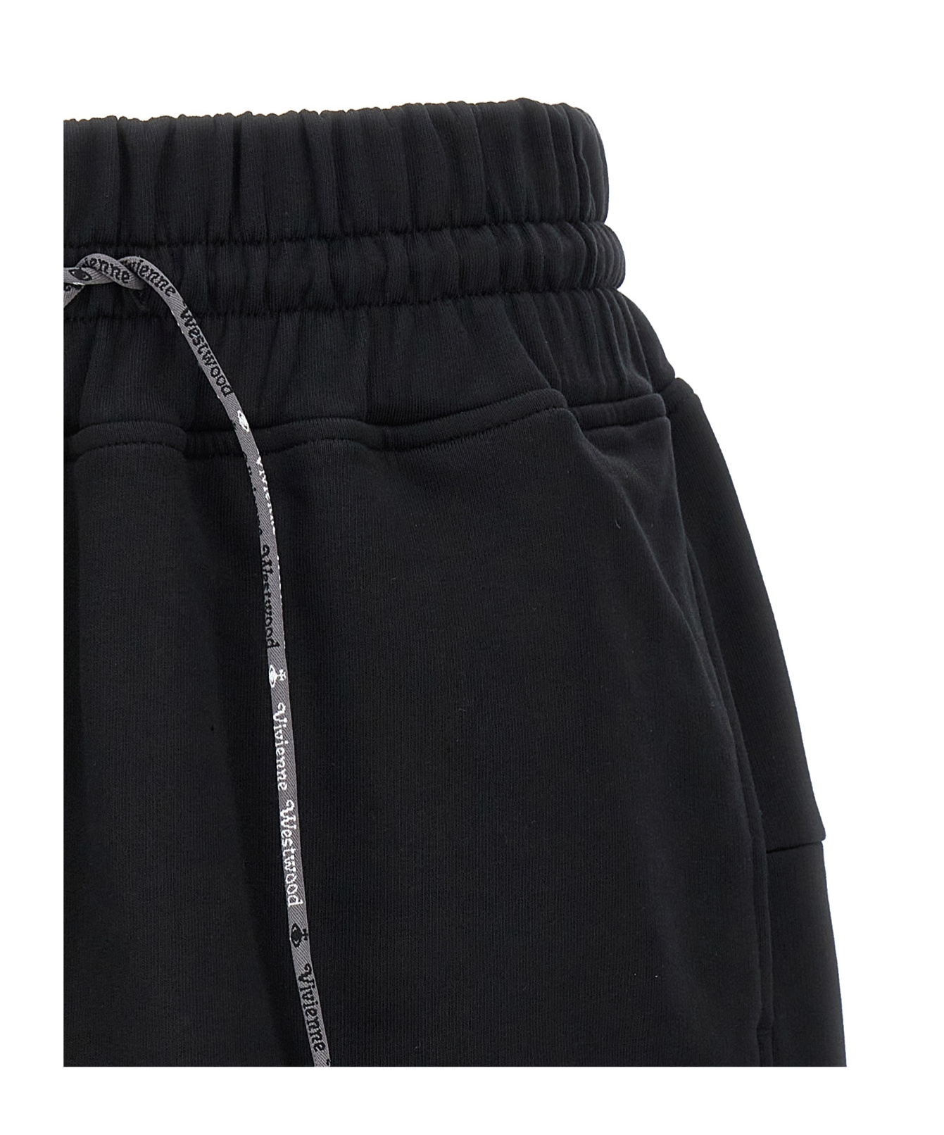Vivienne Westwood Boxer Cotton Jersey Mini Skirt W/logo In Black