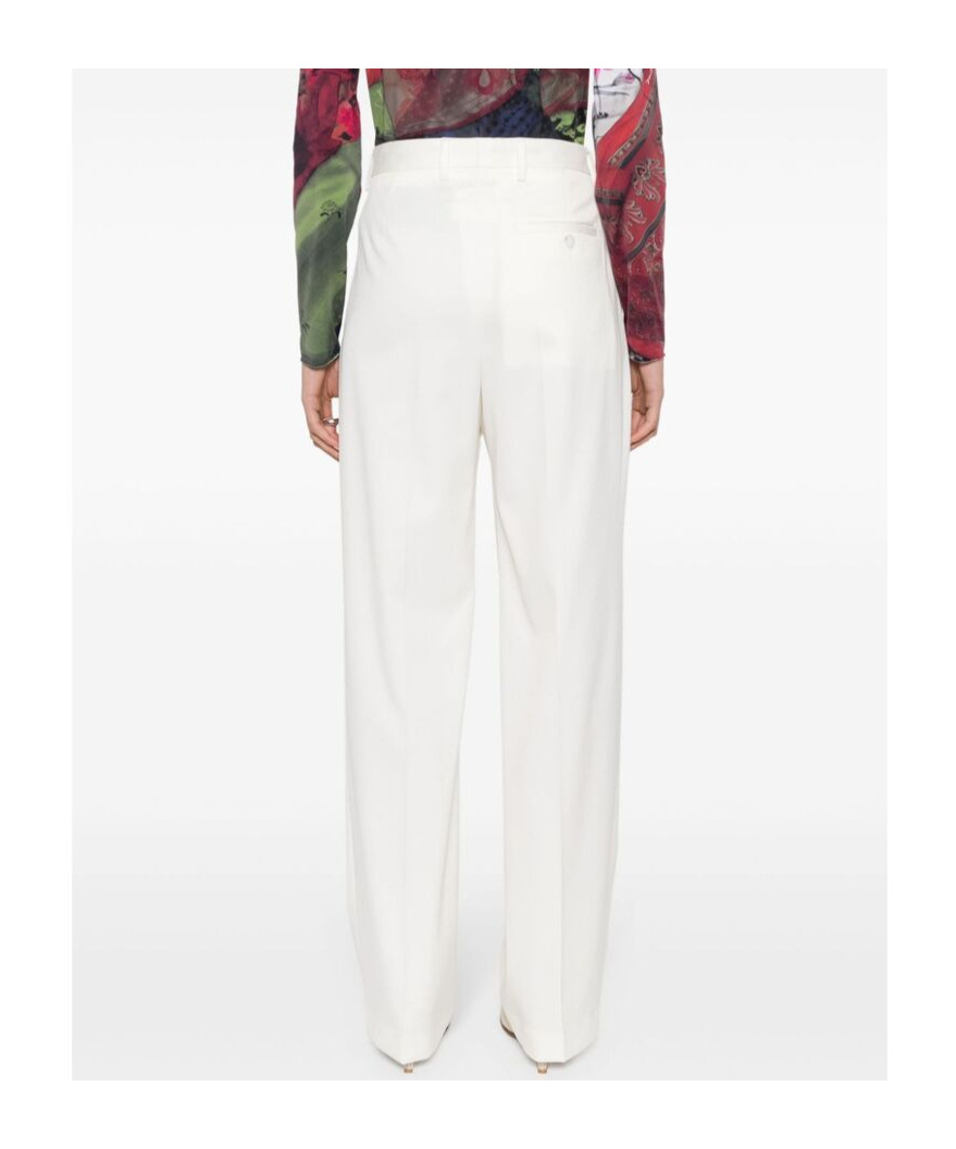 Mm6 Maison Margiela High-waist Tailored Trousers In White