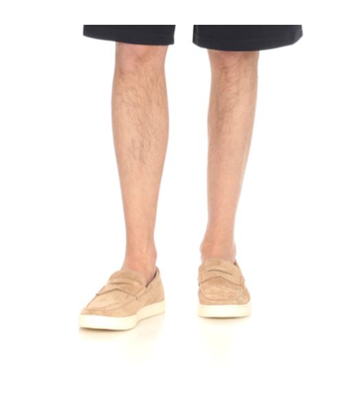 Brunello Cucinelli Man Loafers Sand Size 10.5 Leather In Brown