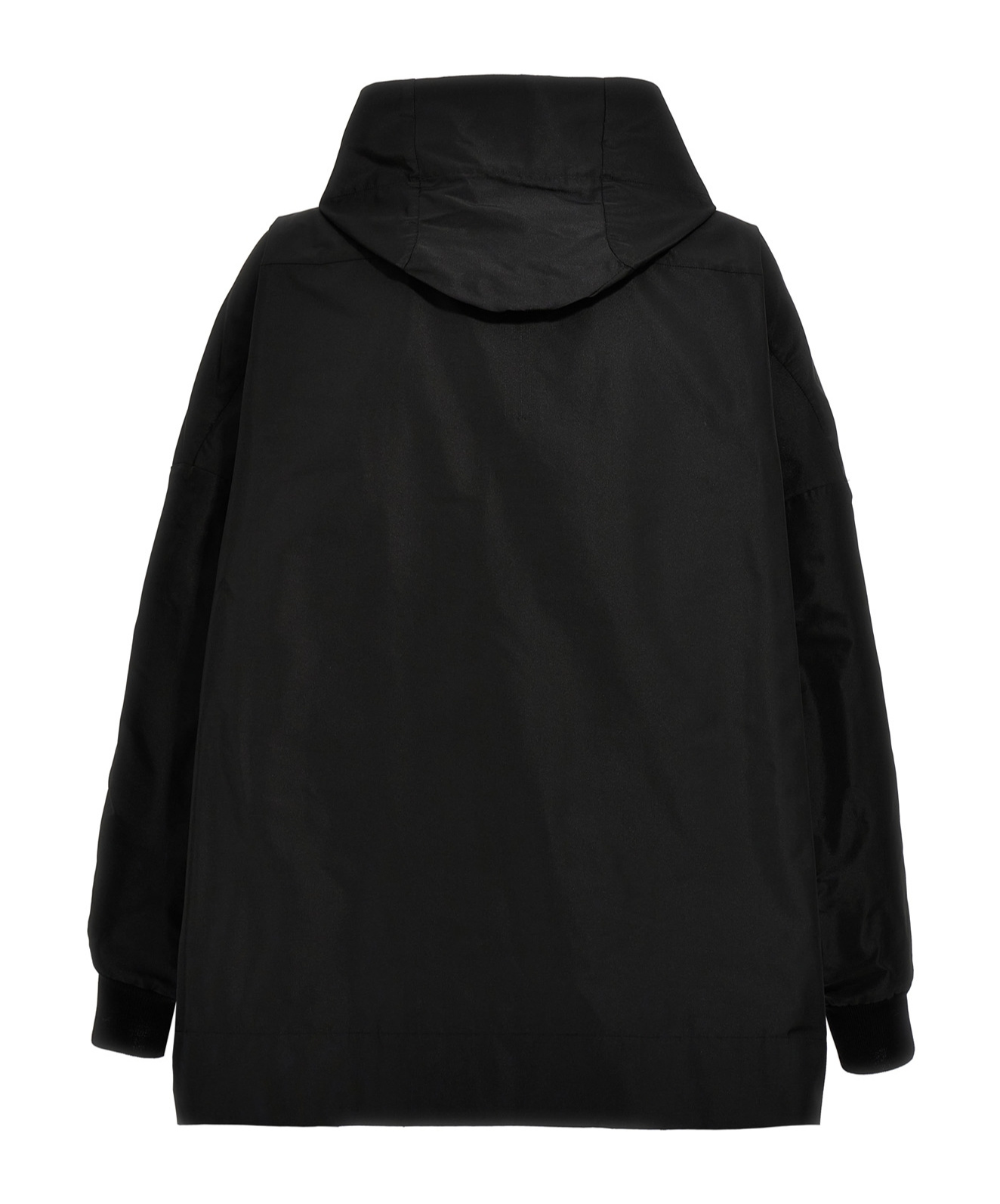 Rick Owens Asymmetrical-front Cotton Fishtail Parka In Black