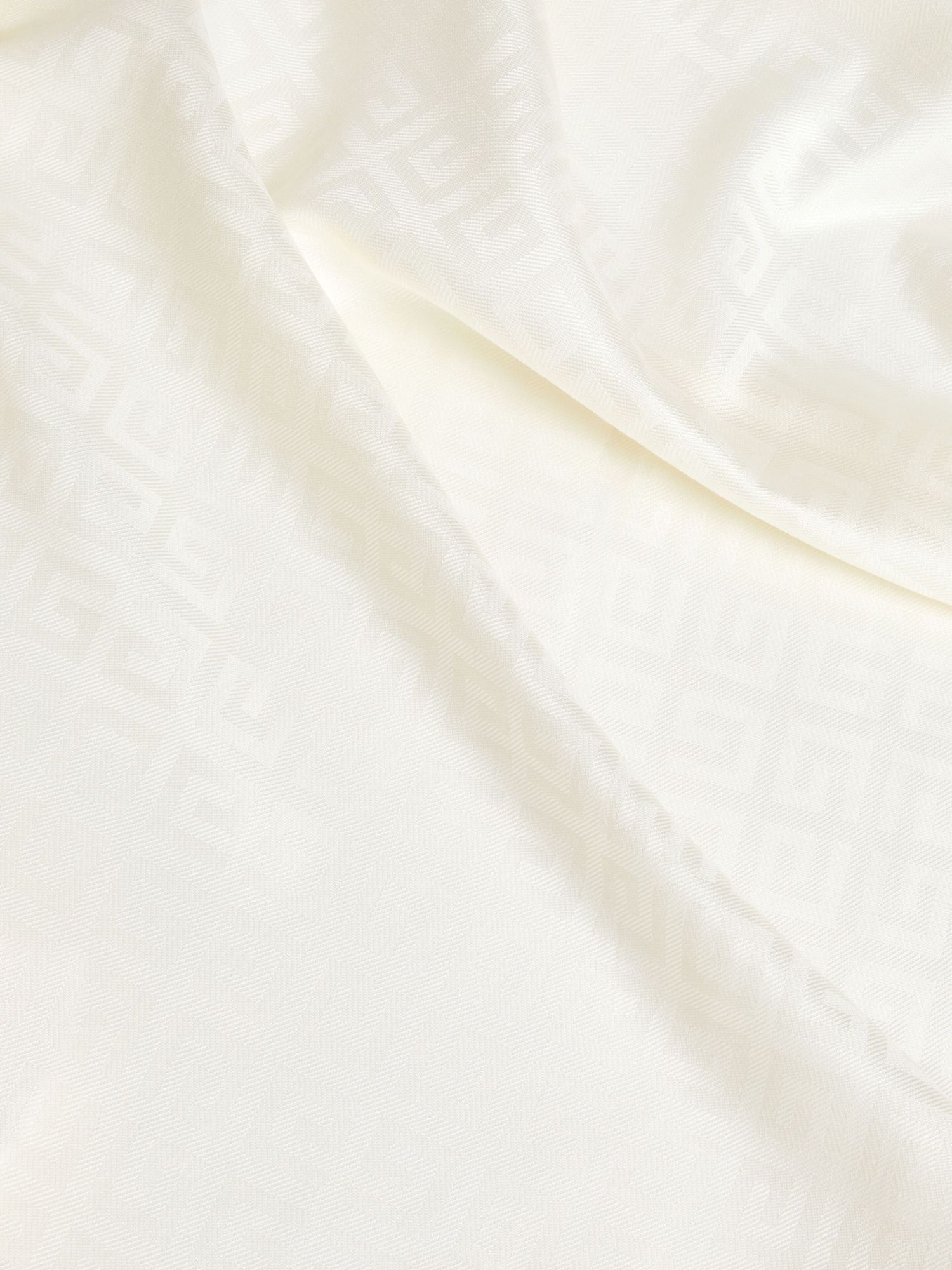 Shop Givenchy 4g Shawl In Silk And Wool With Lurex In White