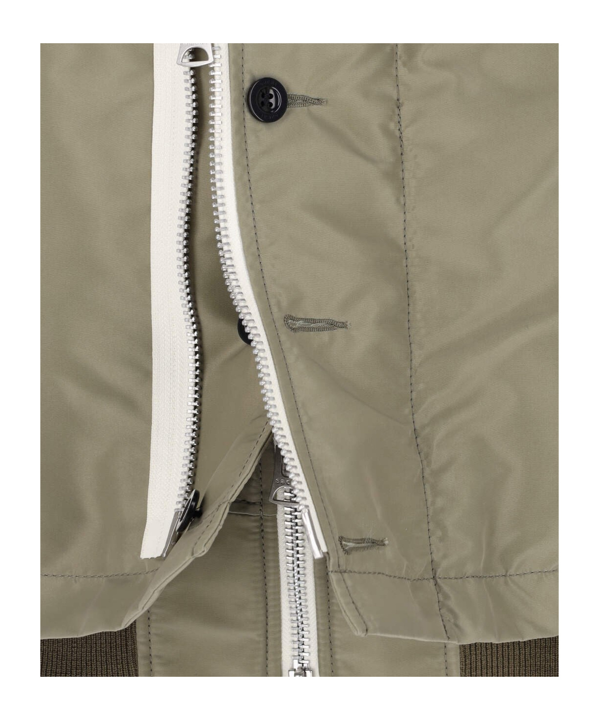 Sacai Shirt Style Casual Jacket In Nude