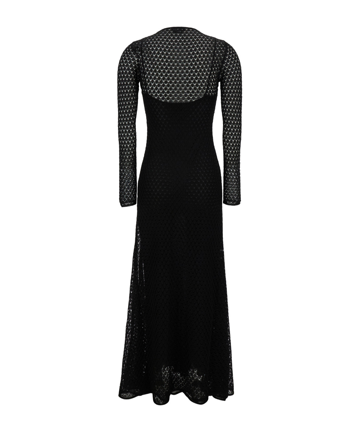 Tom Ford Lurex Crochet Maxi Dress Women In Black