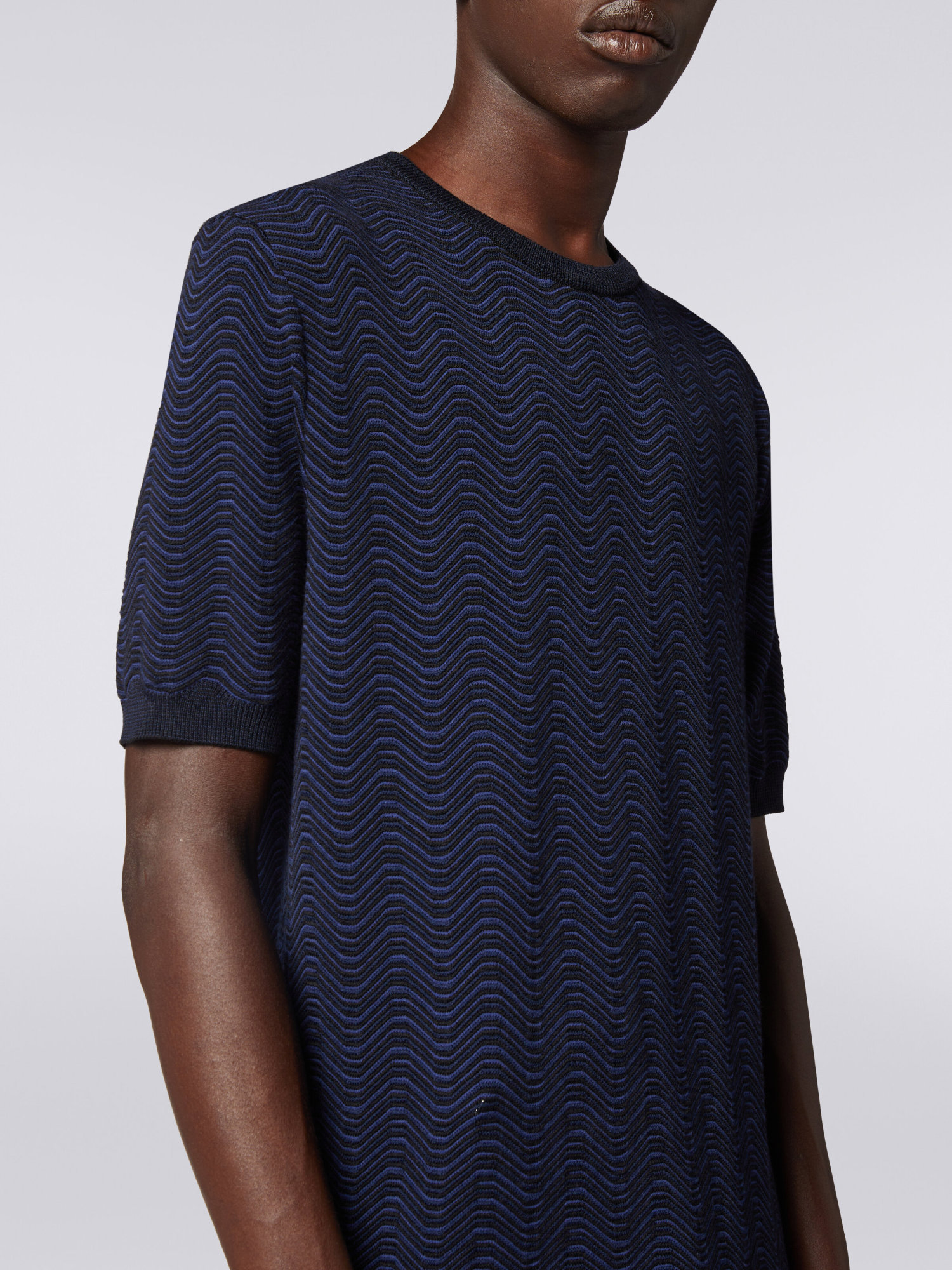 MISSONI WAVE-PATTERN CREW-NECK T-SHIRT