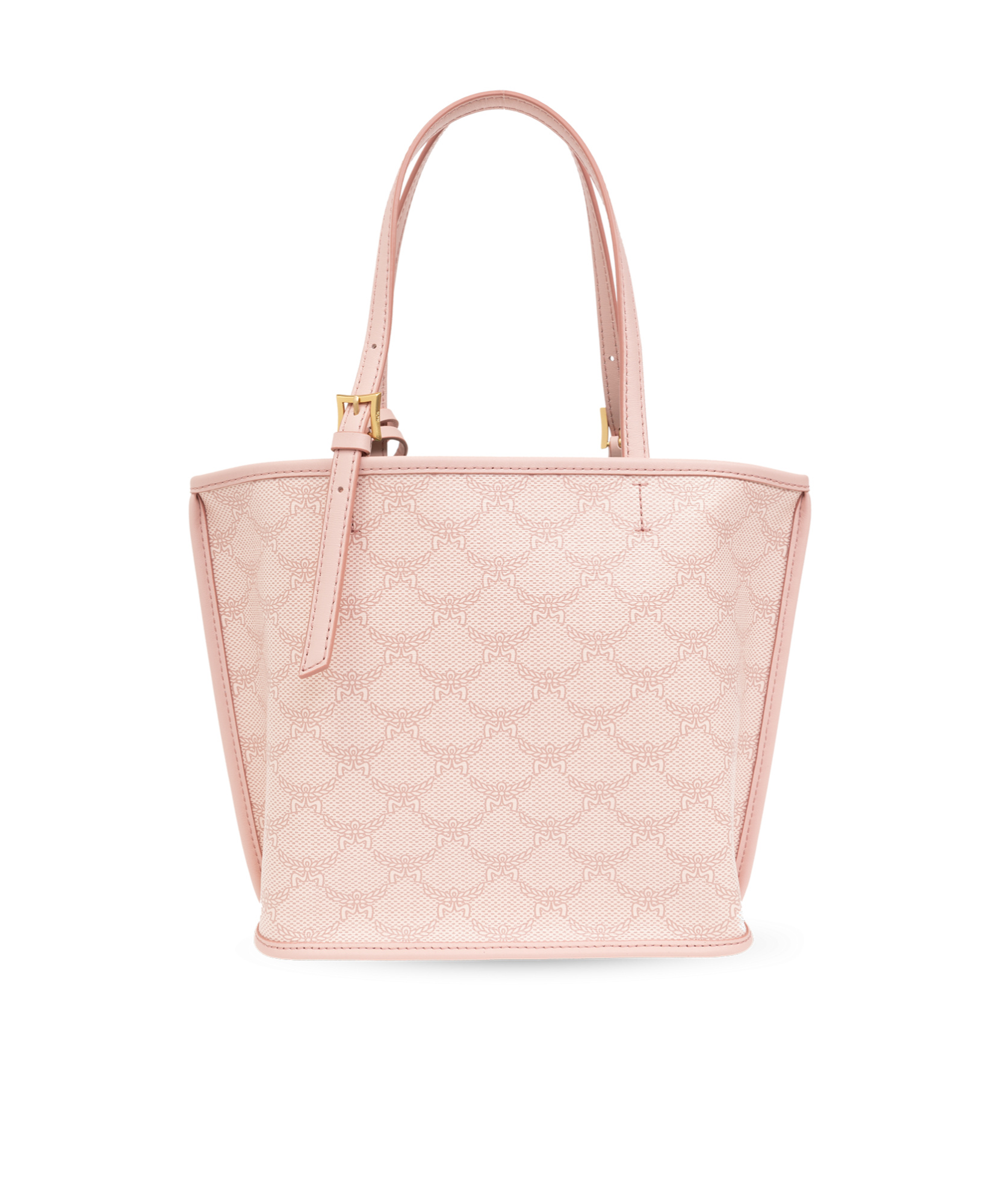 Mcm Mini Himmel Lauretos Monogram Pattern Tote Bag In Nude