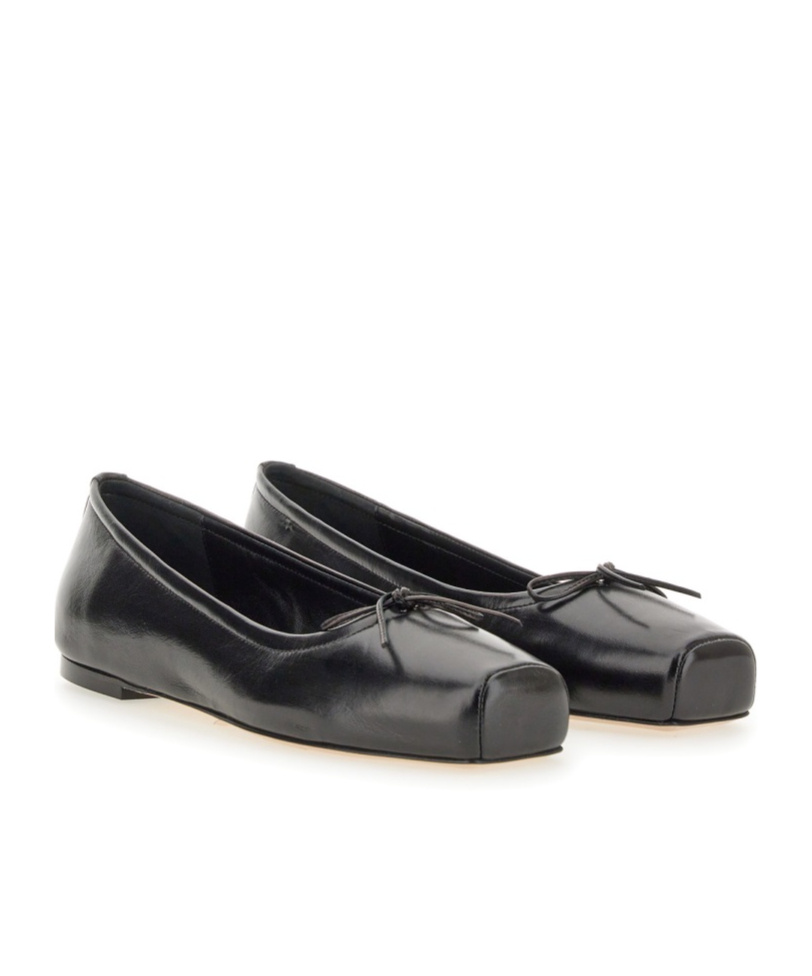 Shop Aeyde Aeydē Gabriella Ballerina Flats In Black