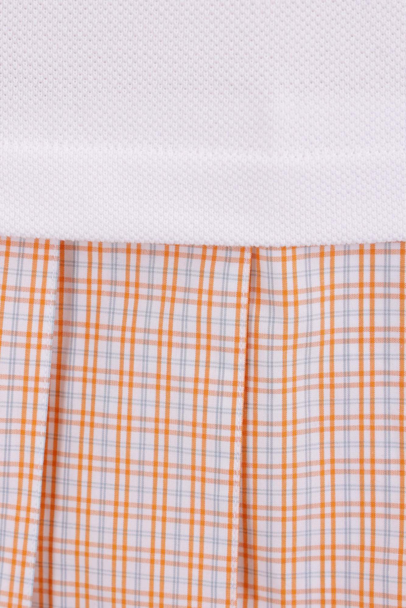 Thom Browne Mini White And Orange Polo Dress In Cotton Woman