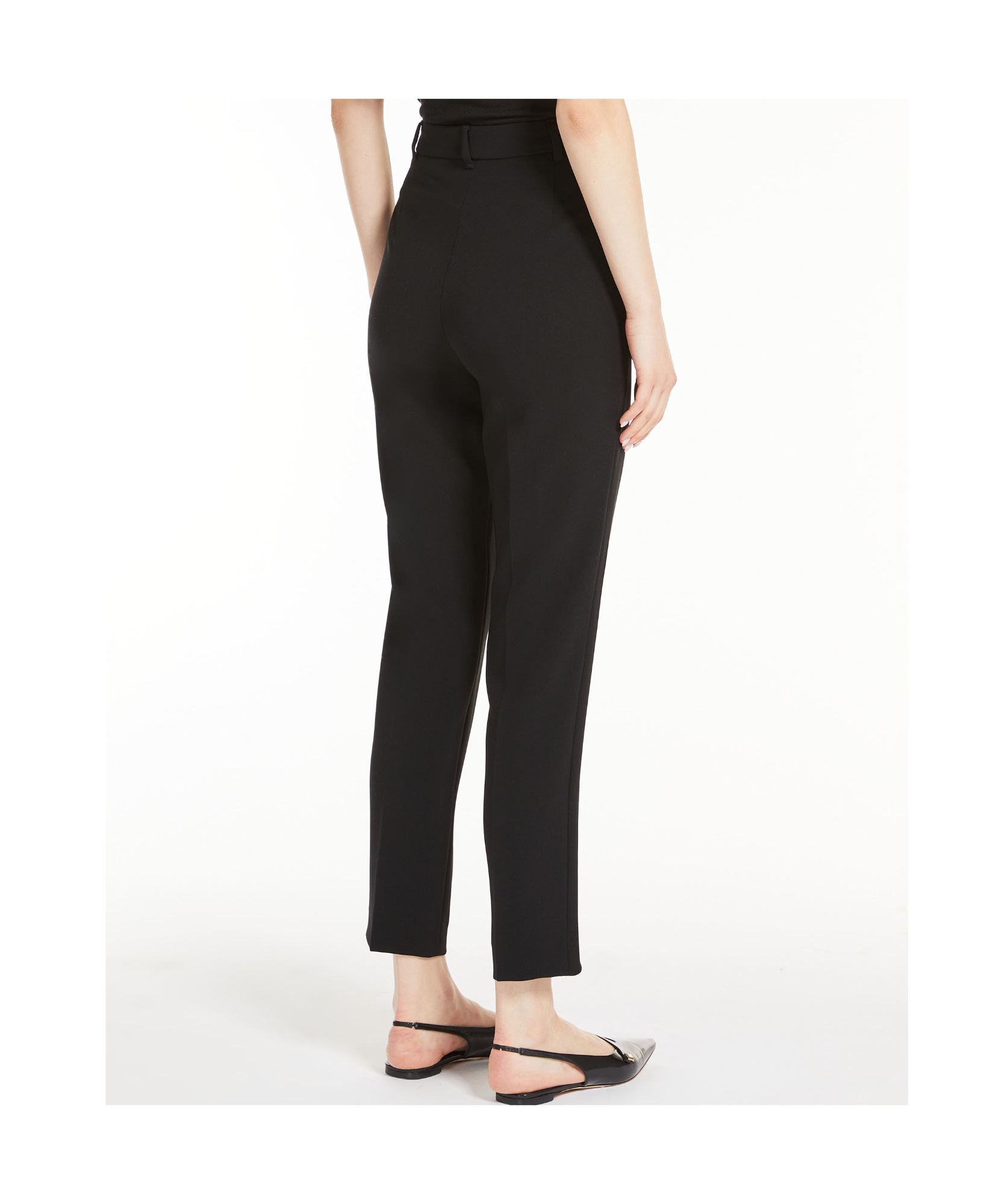 Max Mara Belt Ring Casual Pants In Black