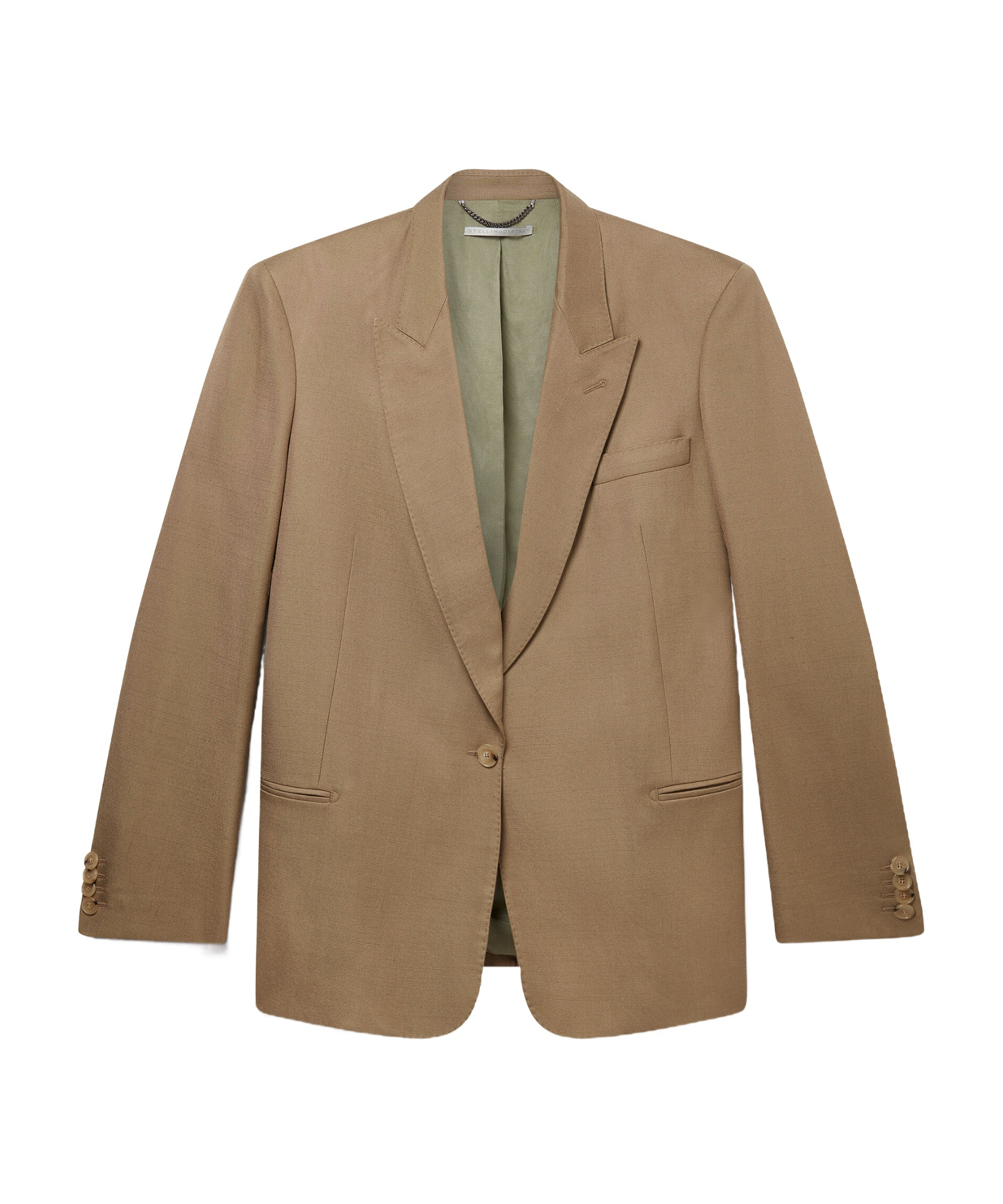 Stella Mccartney Single-breasted Blazer In Brown