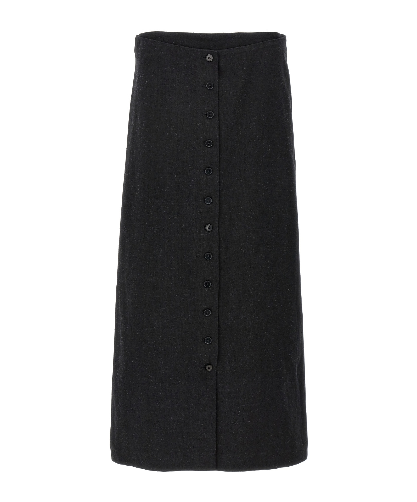 Shop Loulou Studio Atriblack Buttoned Skirt In Black