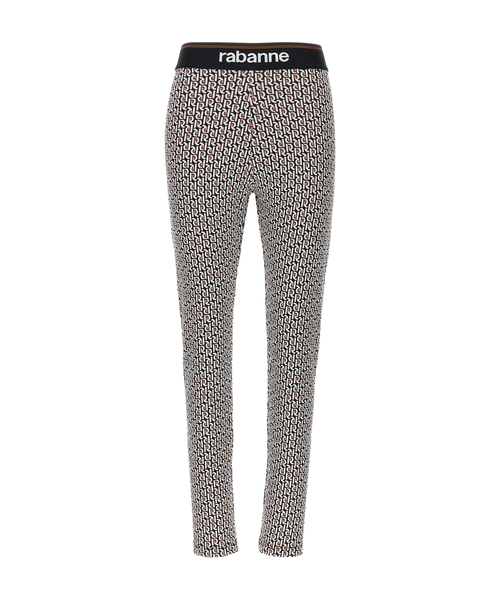Rabanne Bodyline Monogram-jacquard Leggings In Gray