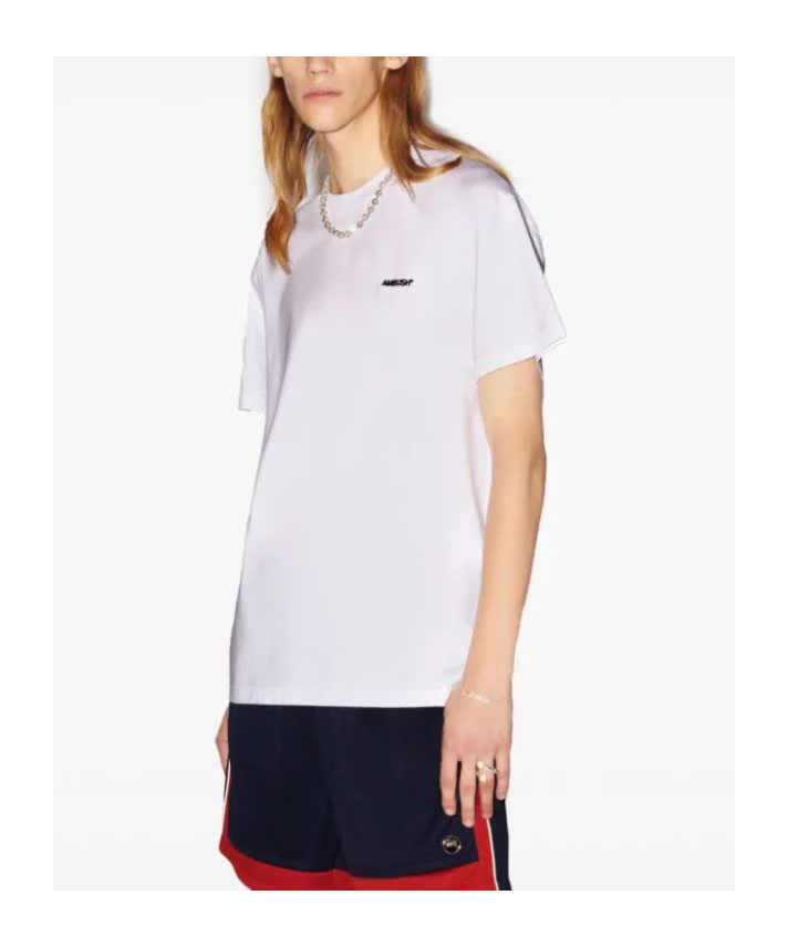 Ambush Logo-embroidered T-shirt (pack Of Three) In White
