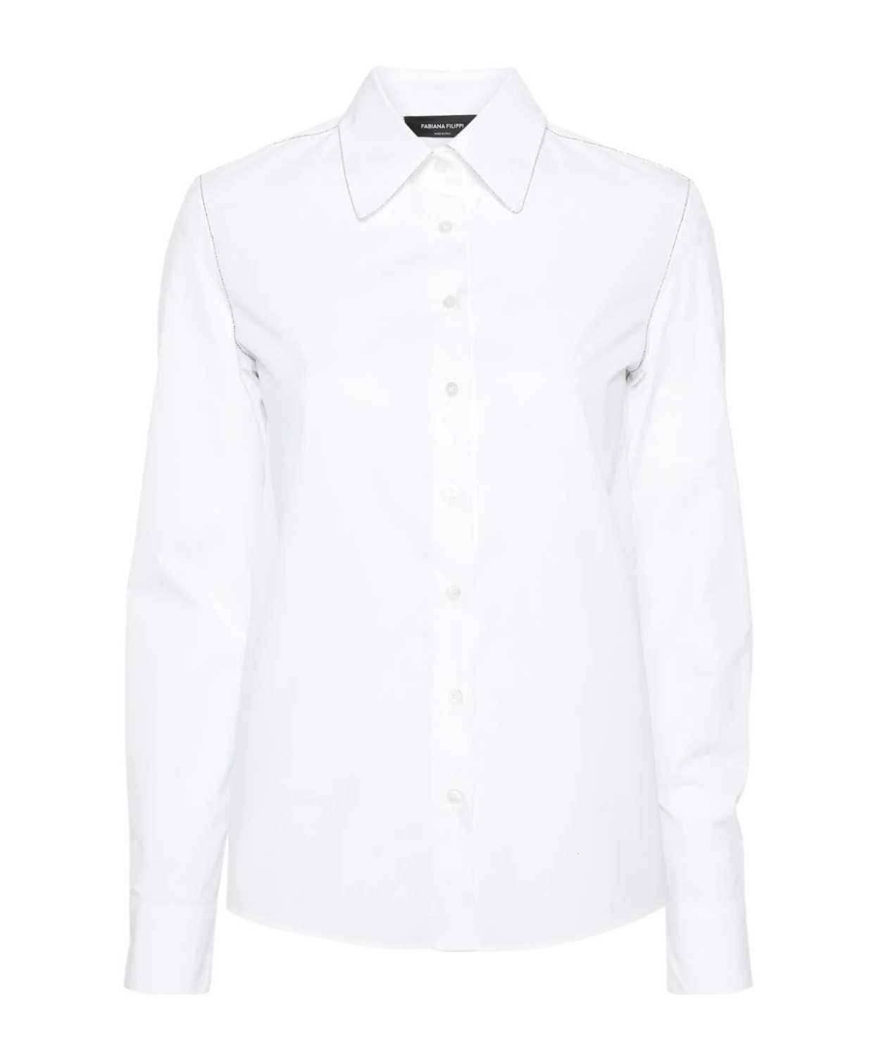 Fabiana Filippi Button-down Shirt With Structured Collar In White