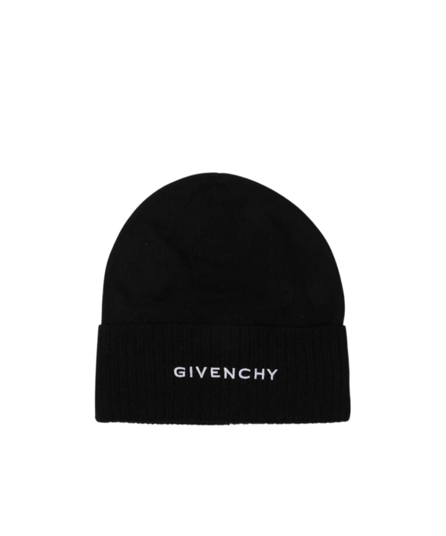 Givenchy Logo-motif Knitted Beanie In Black