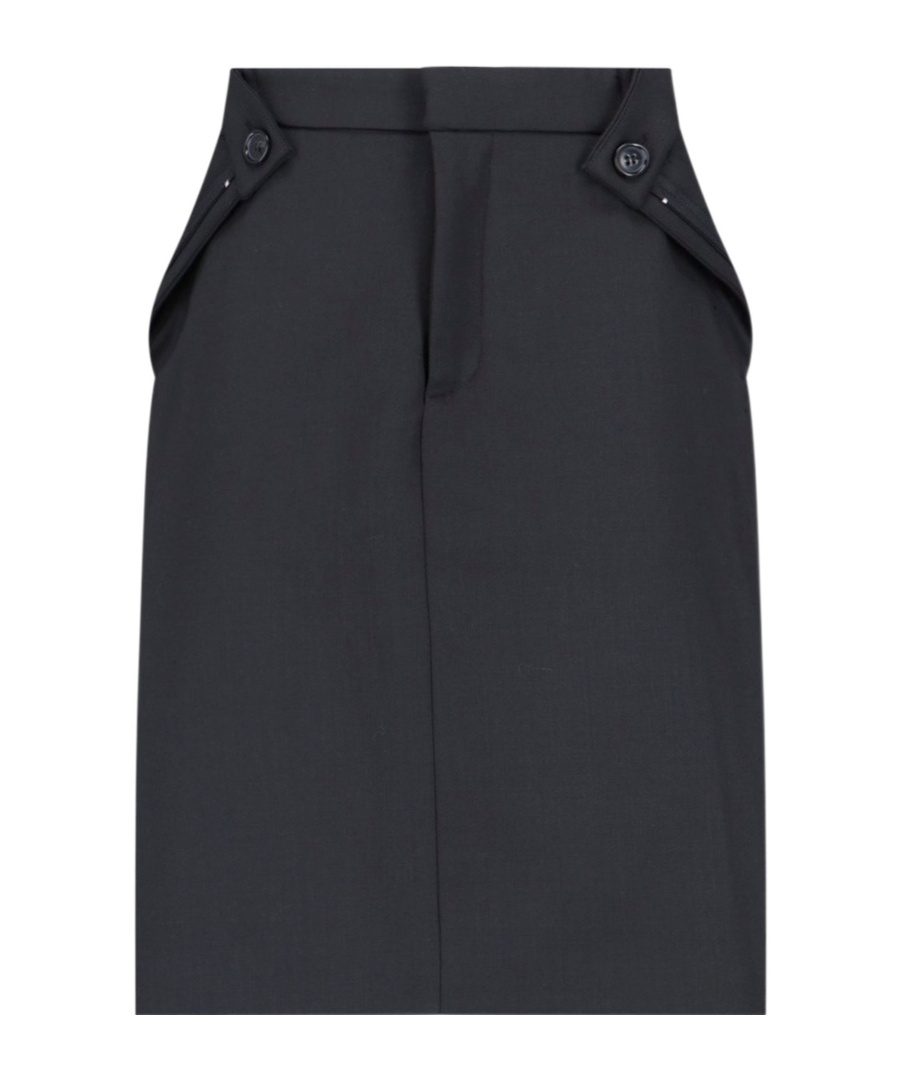 Coperni Stretch Polyester Blend Skirt With Back Vent In Black