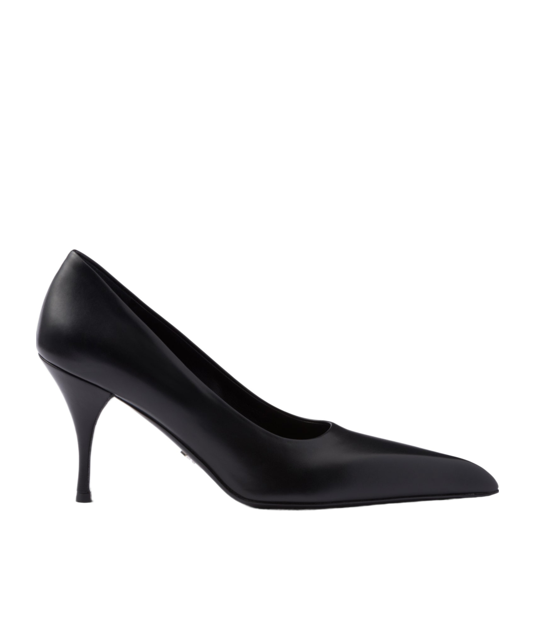Prada 85 Pointed-toe Calf Leather Pumps In Black