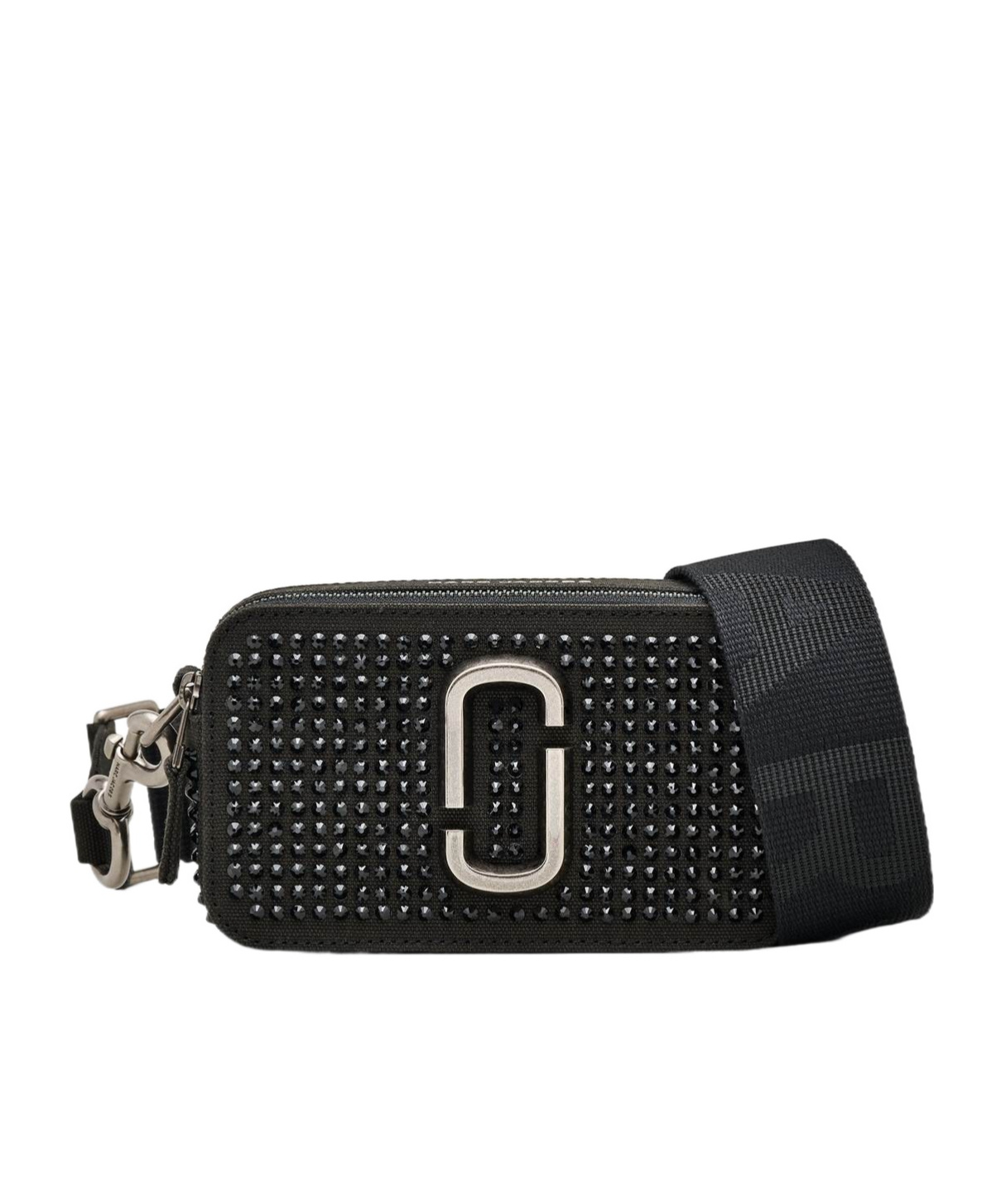 Marc Jacobs The Snapshot Crystal Embellished Camera Bag In Black