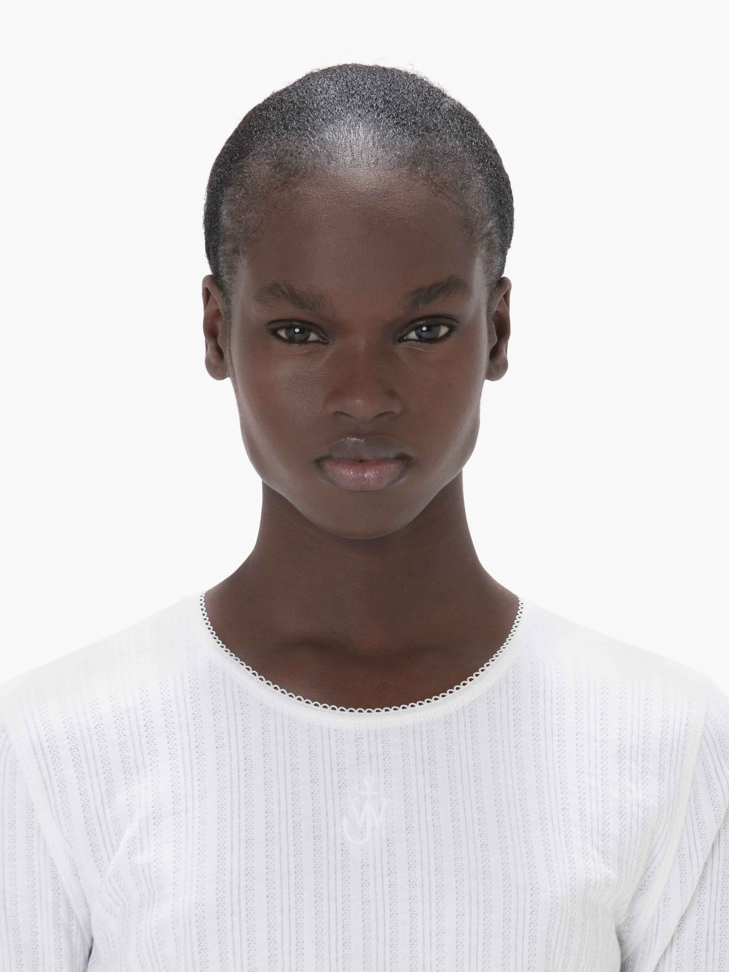 Jw Anderson Logo-jacquard Cotton T-shirt In White