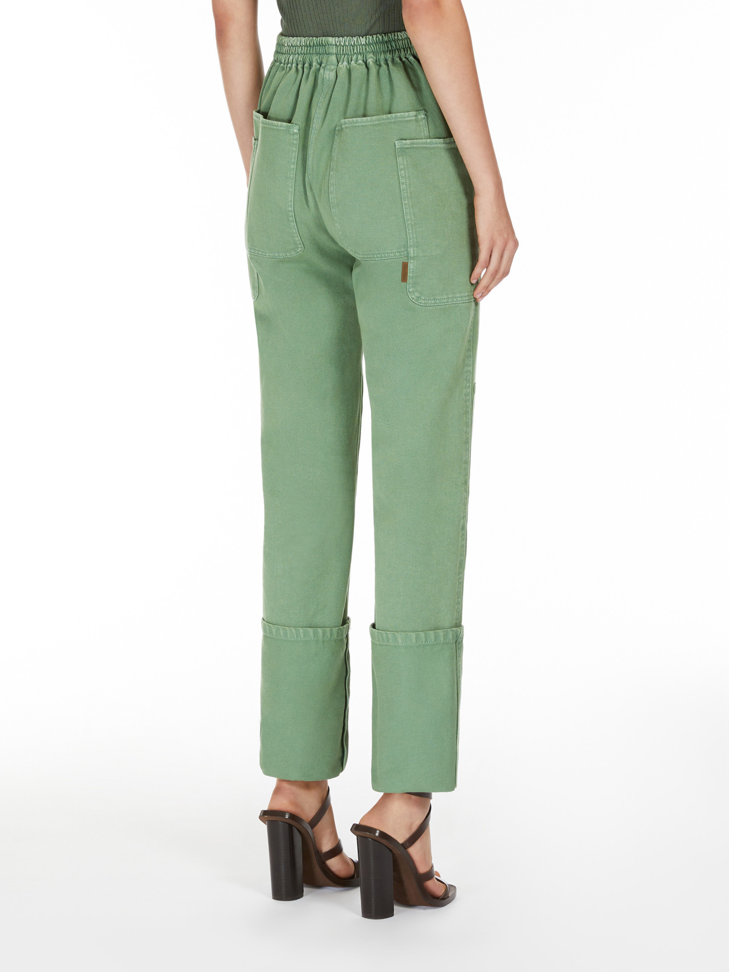 Max Mara High-waisted Pocket Casual Pants In Green