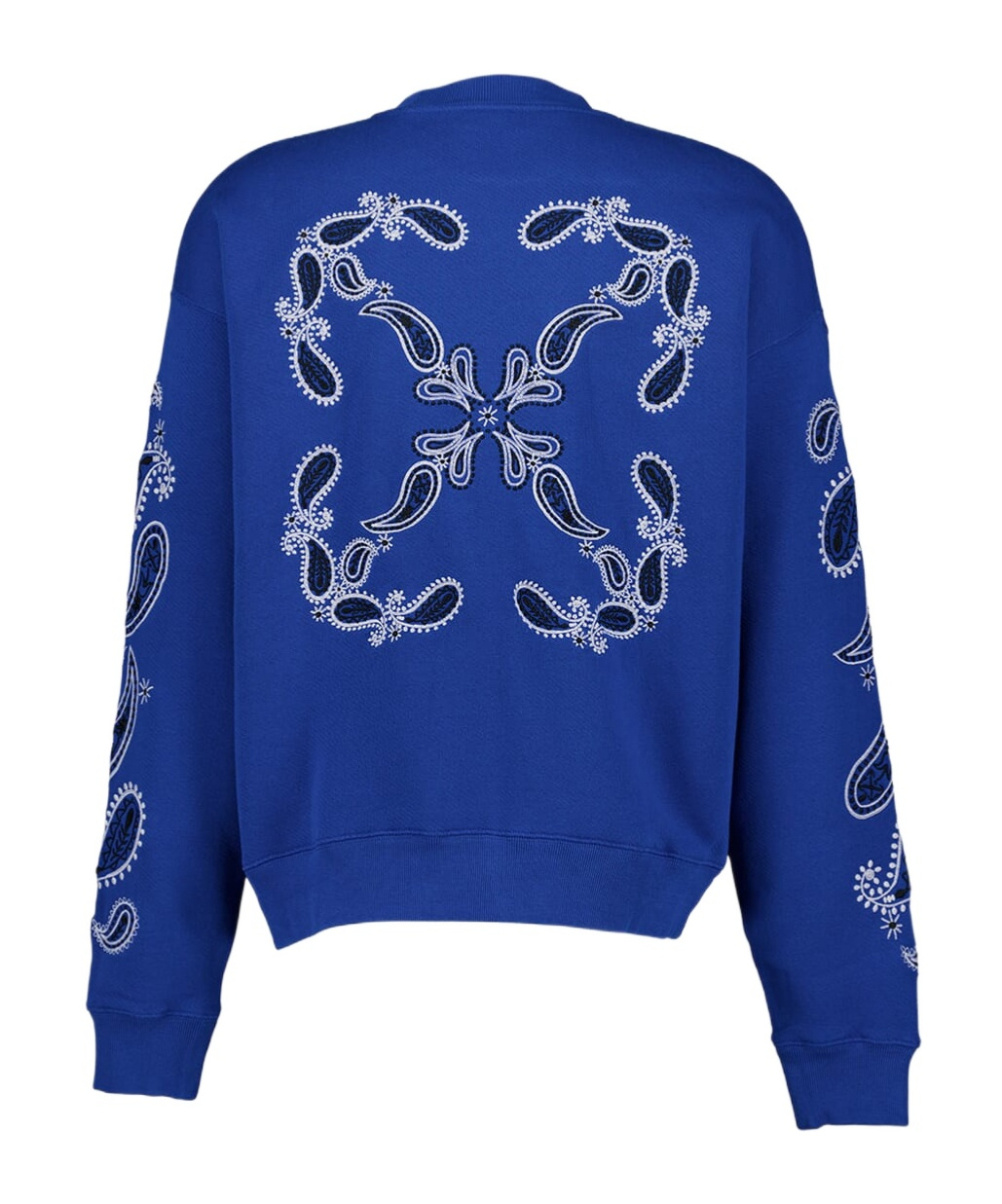 Off-white Off White "arrow Bandana Crewneck Sweat In Blue