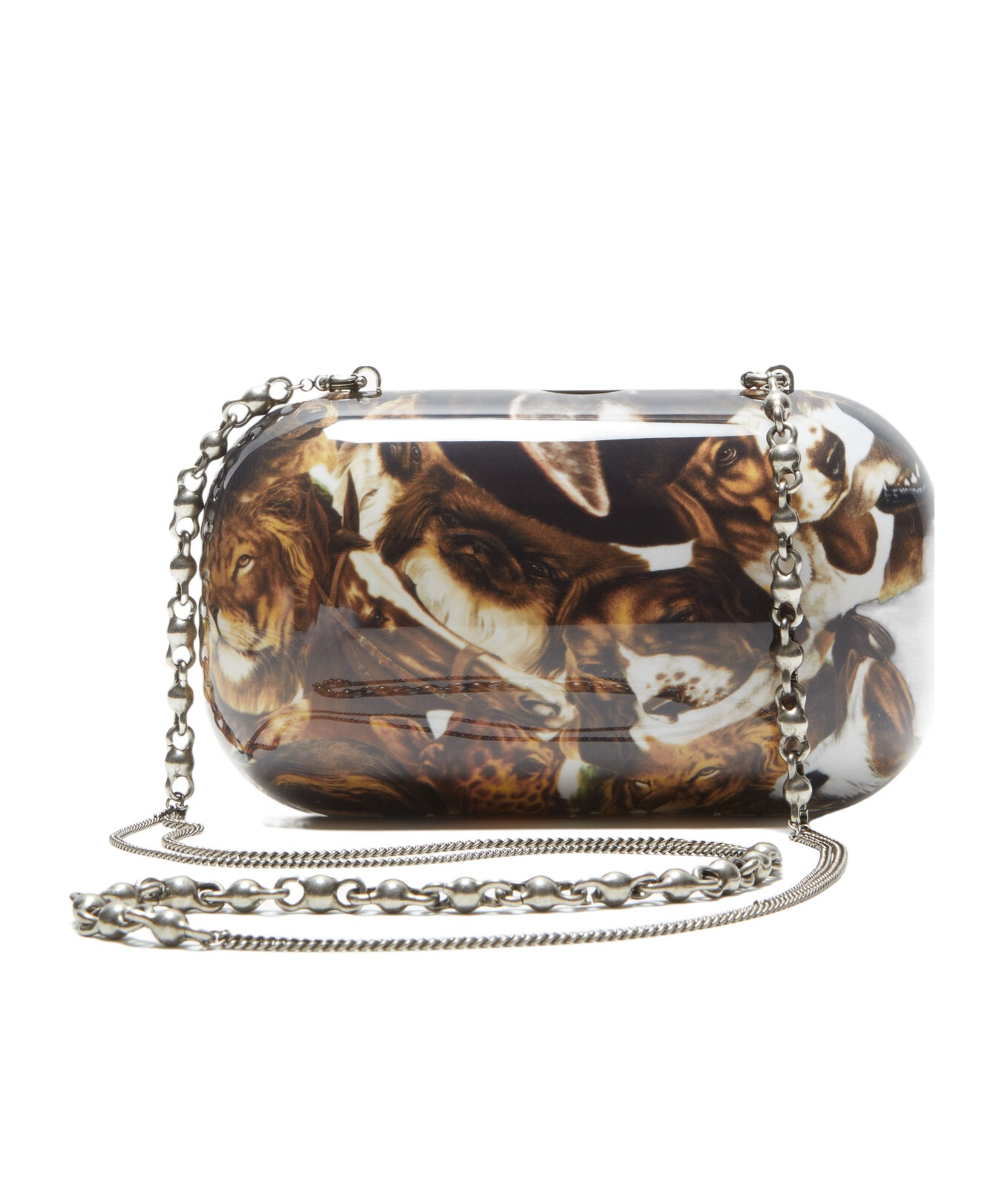 Shop Acne Studios Animal-print Clutch In Multicolor
