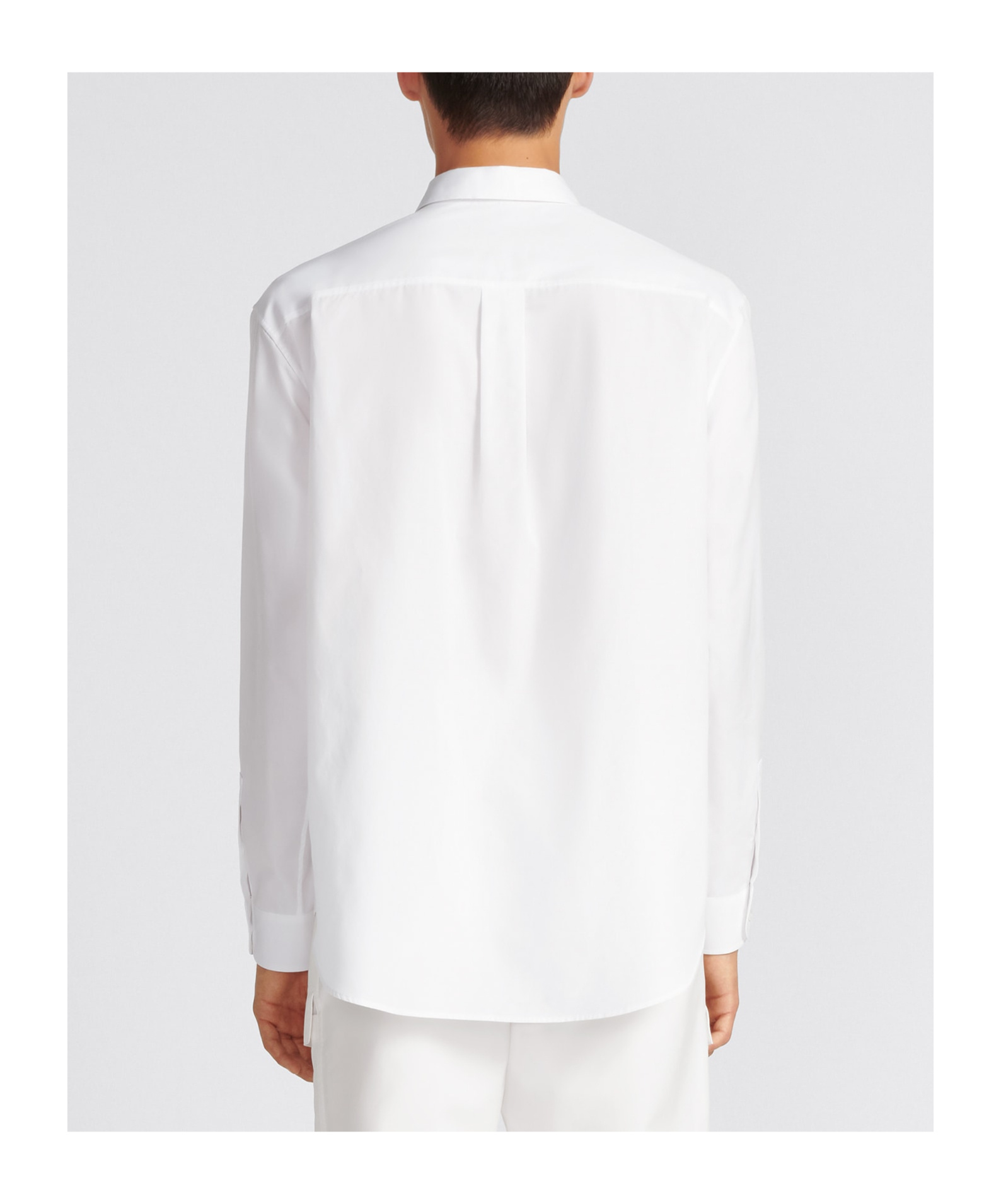 Dior Lapel Long-sleeved Shirt In White