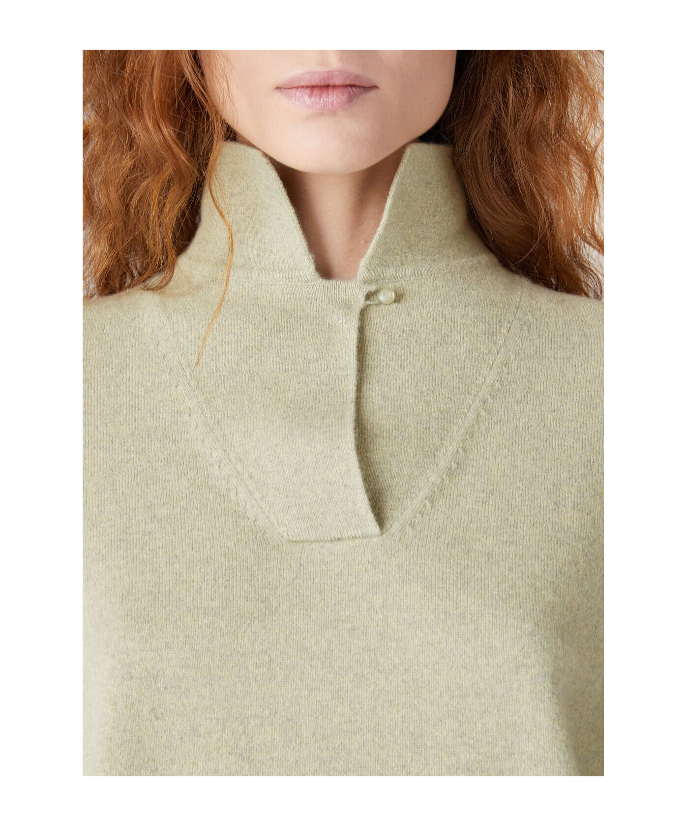 Loro Piana Long-sleeved Knitted Polo Shirt In Nude