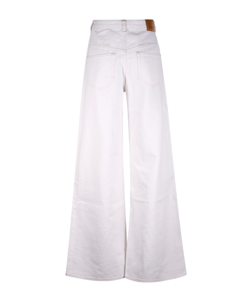 Isabel Marant Étoile Gz Lemon Wide-leg High-rise Trousers In White